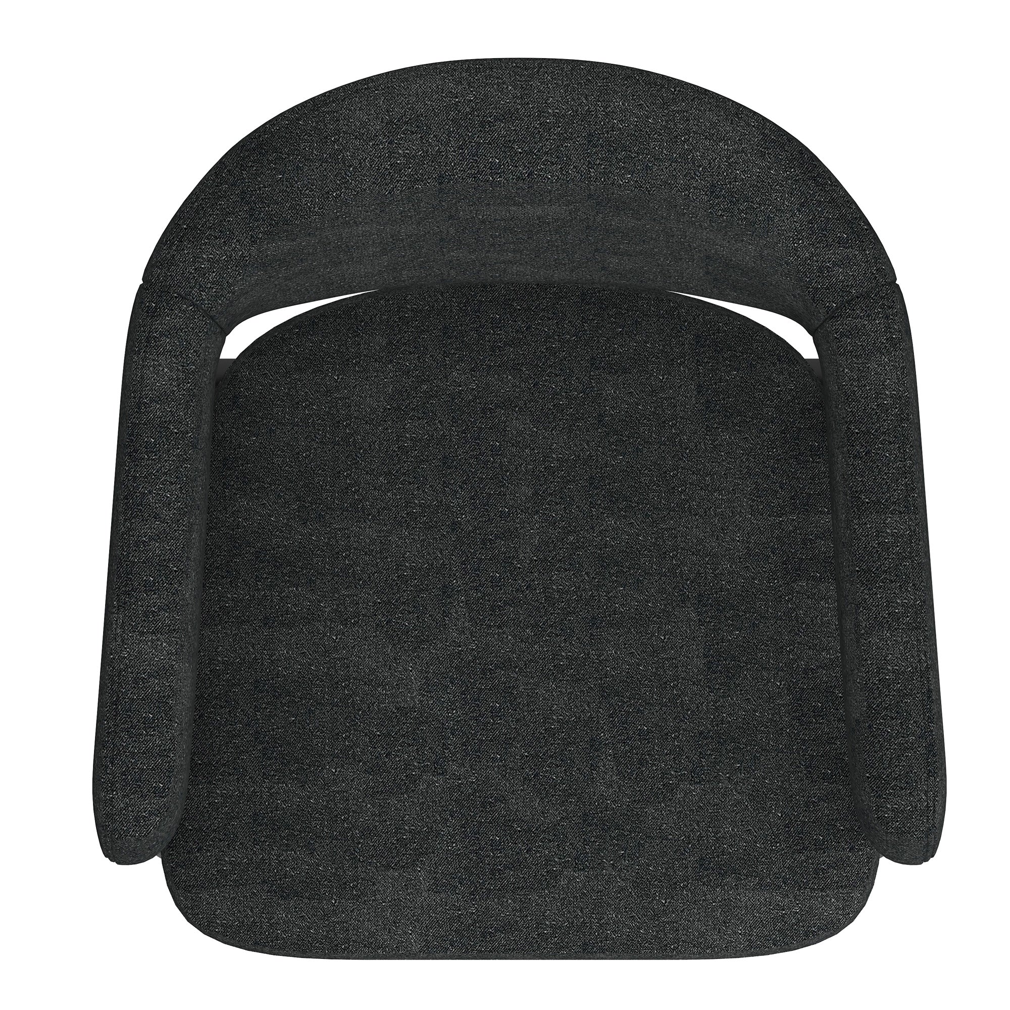 Archer Side Chair - Charcoal Textured Fabric Dining Chair-DECOROLALA