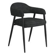 Archer Side Chair - Charcoal Textured Fabric Dining Chair-DECOROLALA