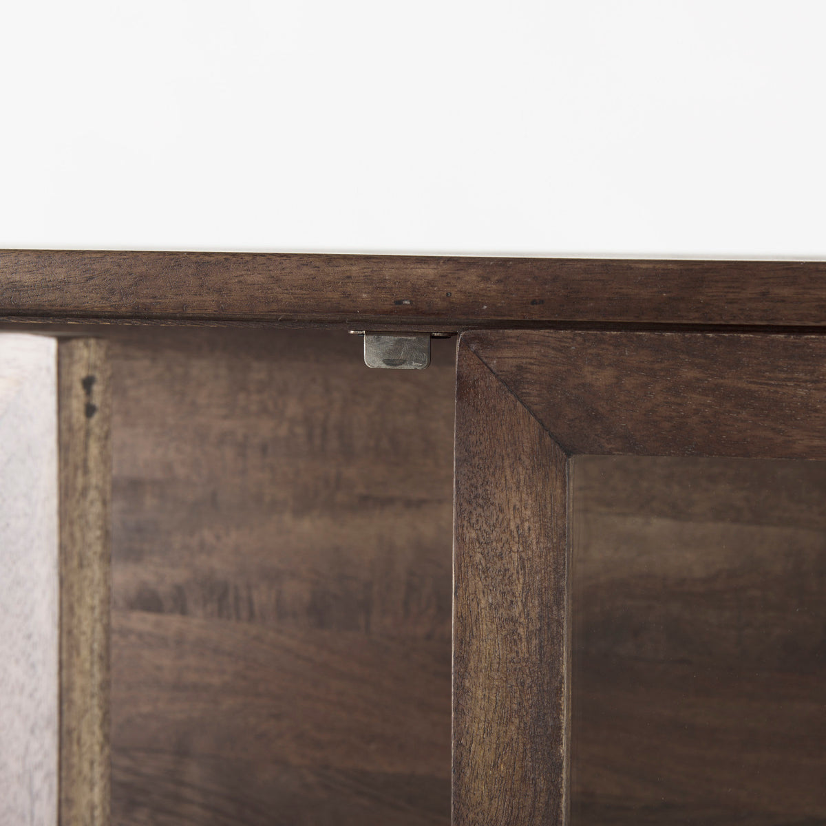 Arelius 36L x 18.75W x 63H Light Wood W/ Metal Base Display Cabinet-Cabinets-DECOROLALA