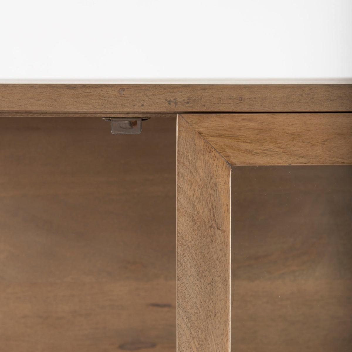 Arelius Light Wood Display Cabinet with Metal Base-Storage Cabinets-DECOROLALA