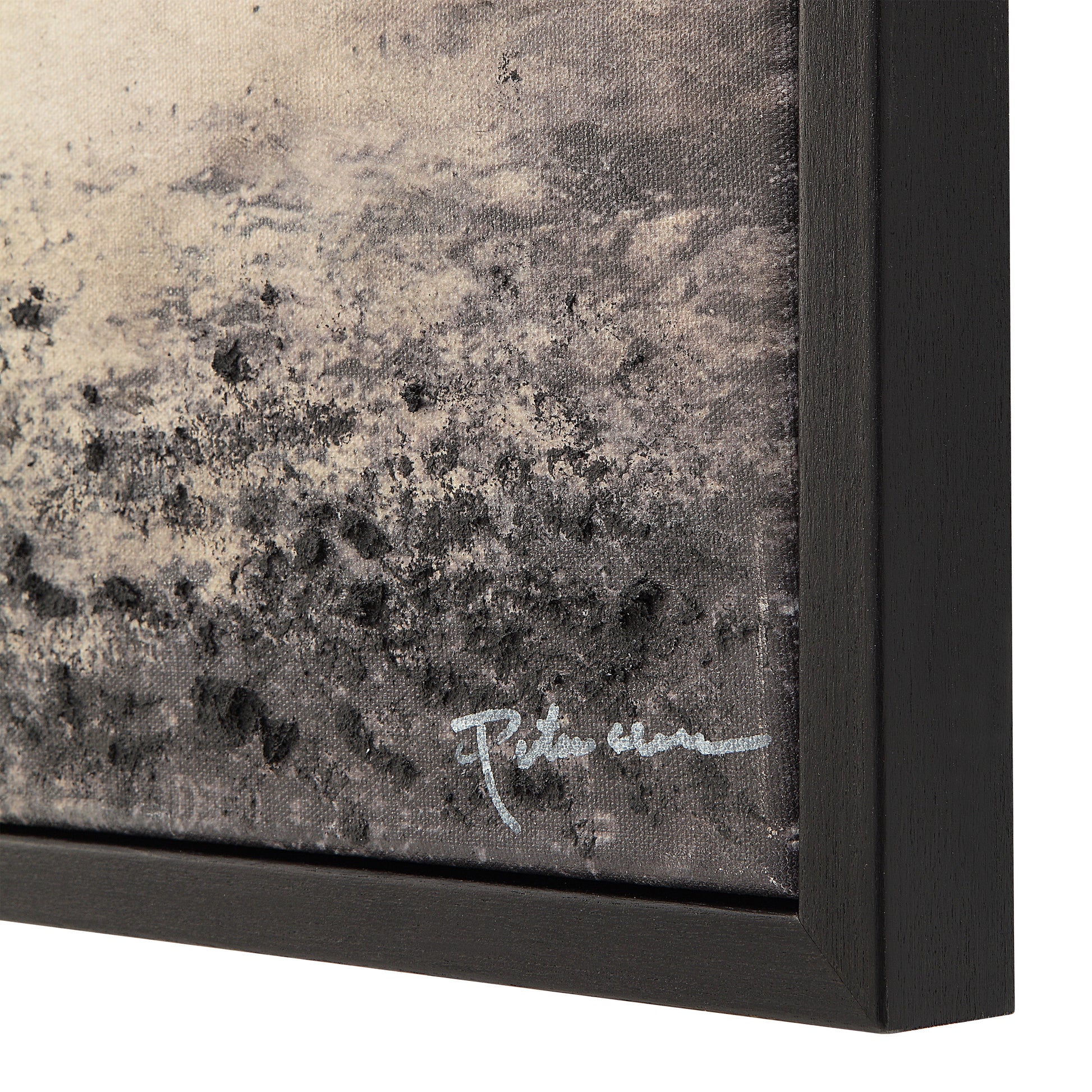 Ares 60" Wide Canvas Art with Wood Frame, Black-Canvas Art-DECOROLALA