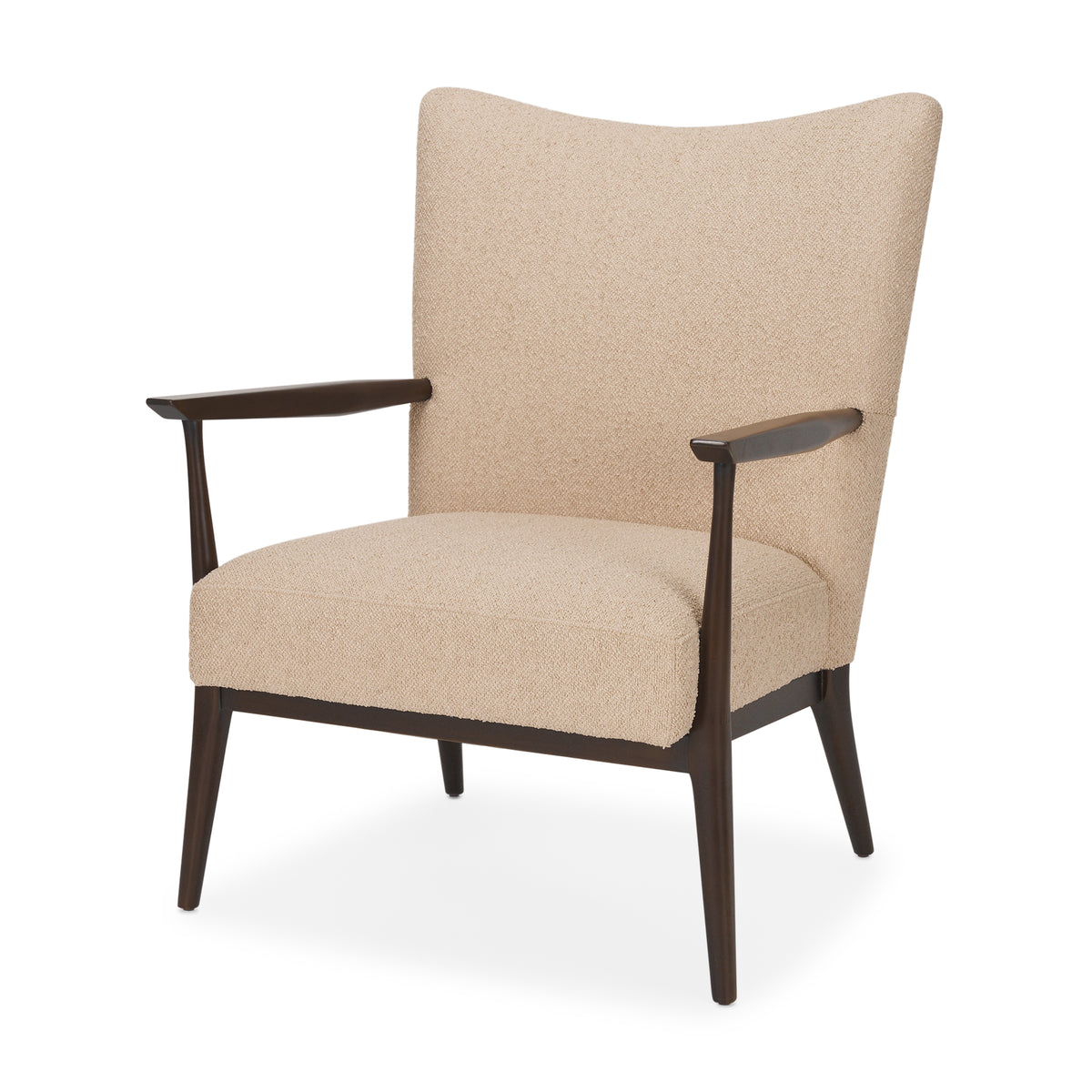 Argent Accent Chair - Beige Boucle-Accent Chairs-DECOROLALA