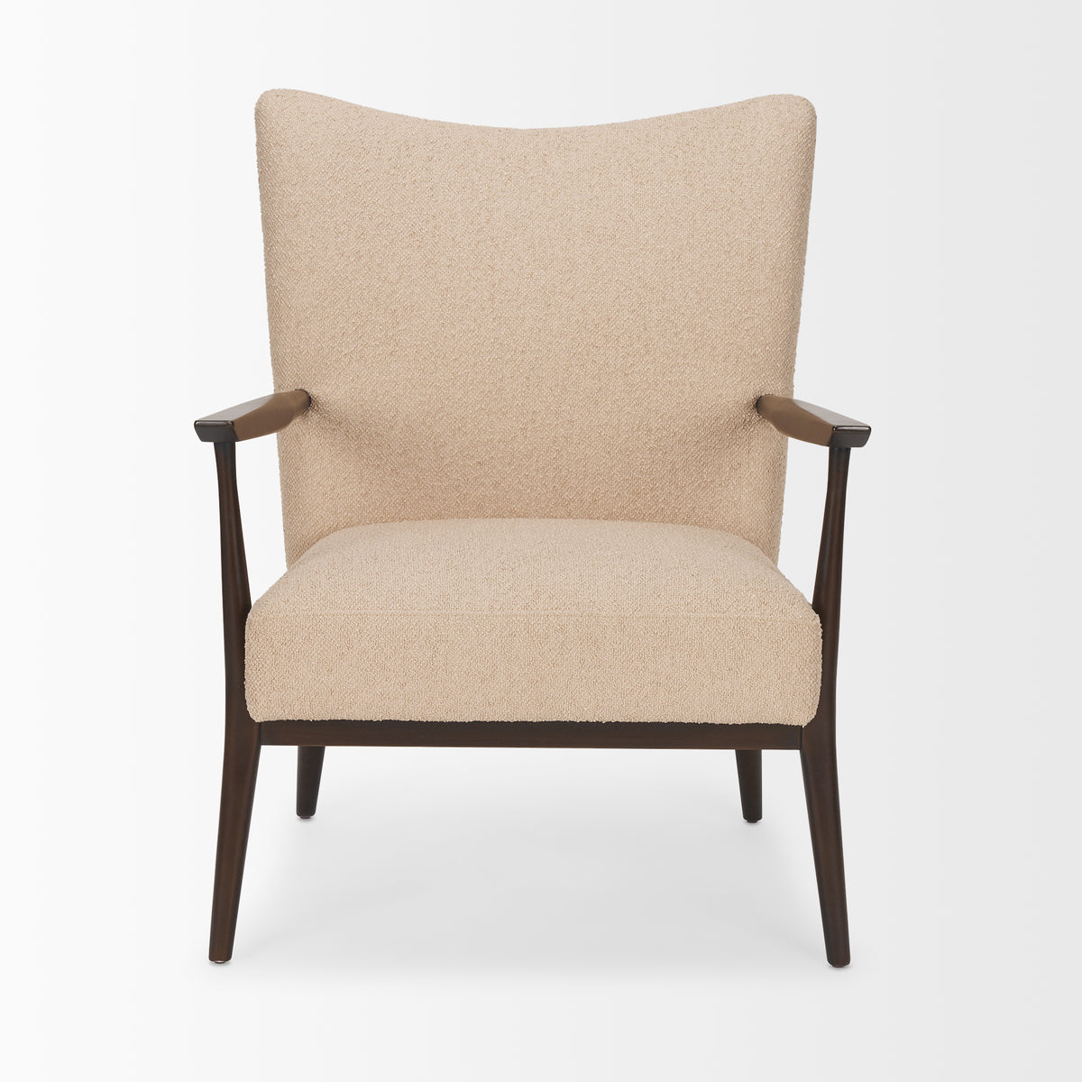 Argent Accent Chair - Beige Boucle-Accent Chairs-DECOROLALA