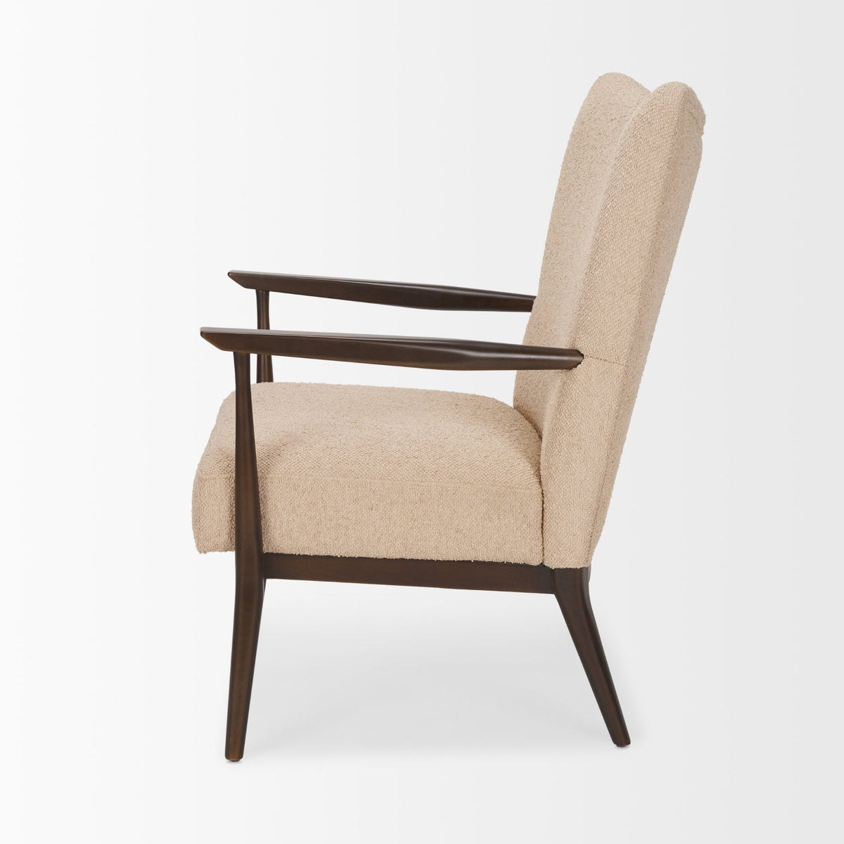 Argent Accent Chair - Beige Boucle-Accent Chairs-DECOROLALA