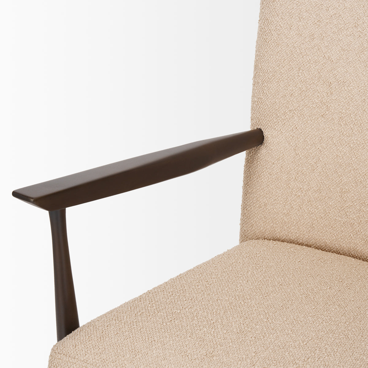 Argent Accent Chair - Beige Boucle-Accent Chairs-DECOROLALA