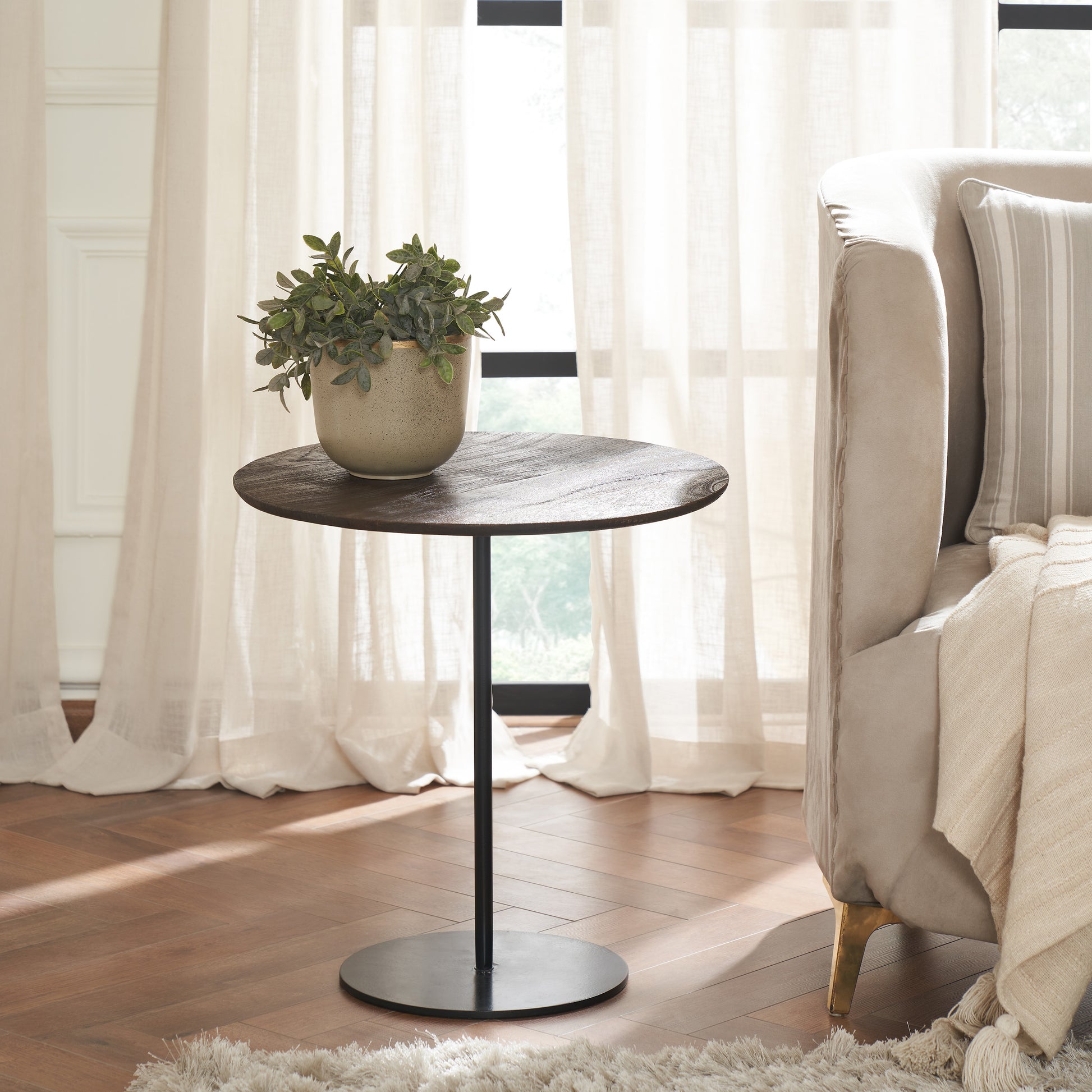 Argos 21" Height Table, Brown-Table-DECOROLALA