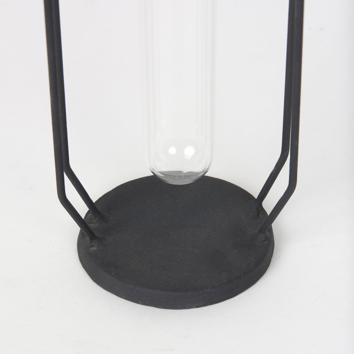 Aria Metal and Glass Arch Frame Decorative Vase - Black 9.6"H-Objects-DECOROLALA