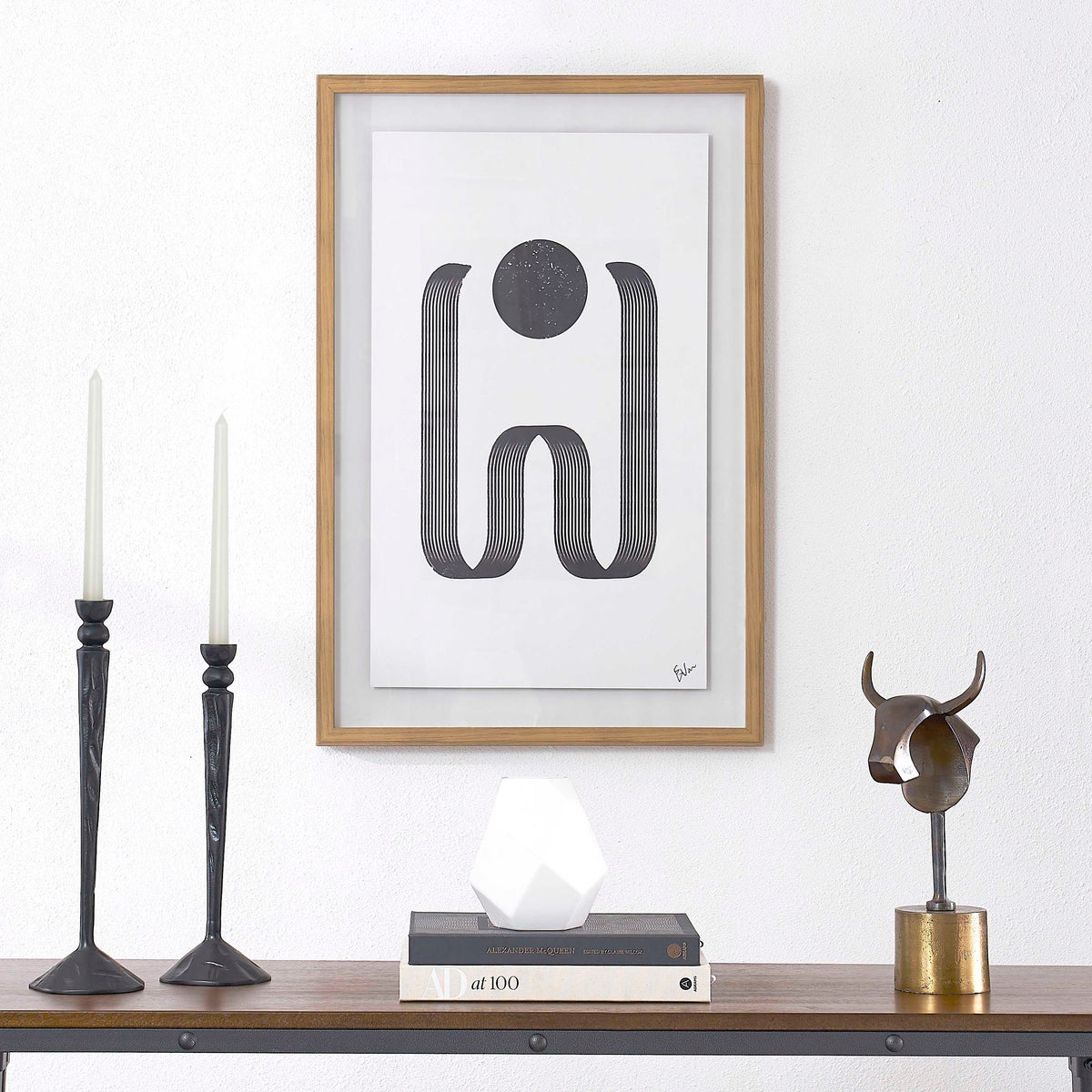 Arlo 24" Wide Wall Art, Black-Wall Art Prints-DECOROLALA