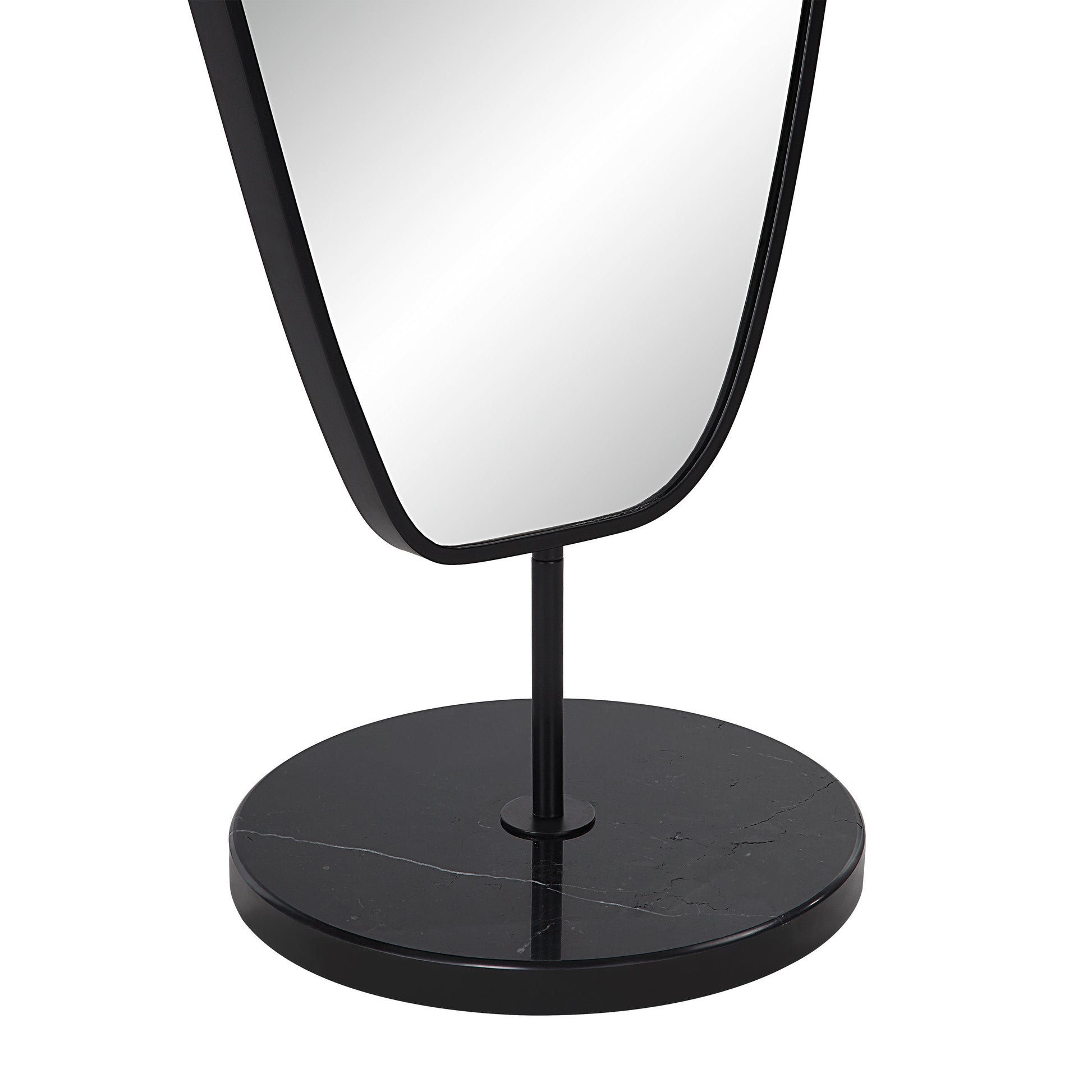 Arlon 70" Tall Irregular Mirror, Matte Black-Stand Alone-DECOROLALA