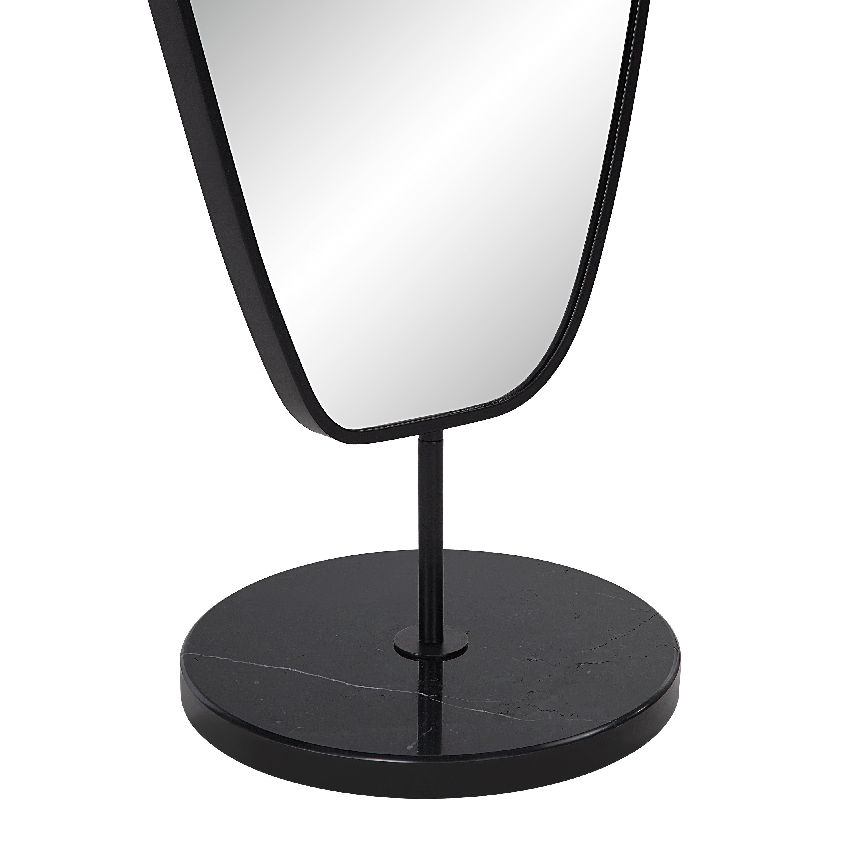 Arlon 70" Tall Irregular Mirror, Matte Black-Stand Alone-DECOROLALA