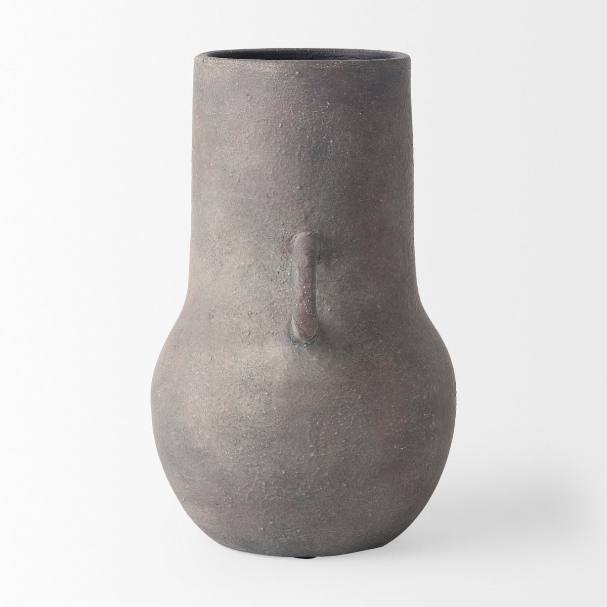 Armani 10.4H Brown-Gray Double Ear Ceramic Vase-Vase-DECOROLALA