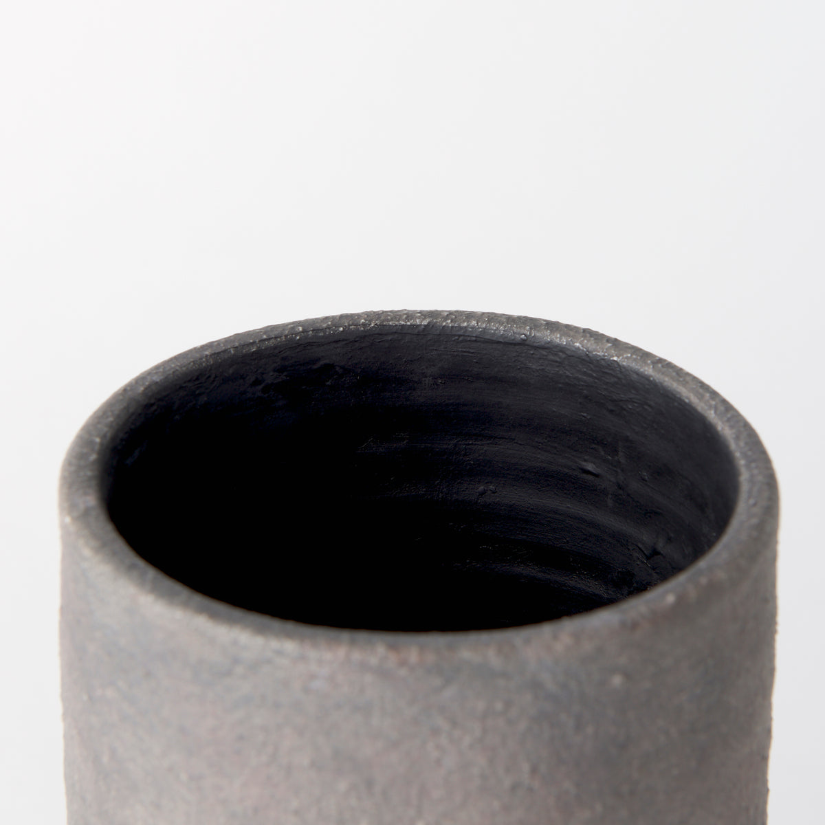 Armani 10.4H Brown-Gray Double Ear Ceramic Vase-Vase-DECOROLALA