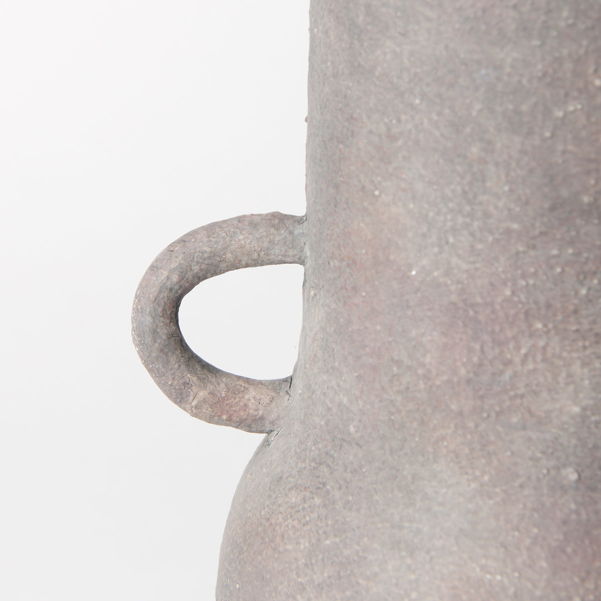 Armani 10.4H Brown-Gray Double Ear Ceramic Vase-Vase-DECOROLALA