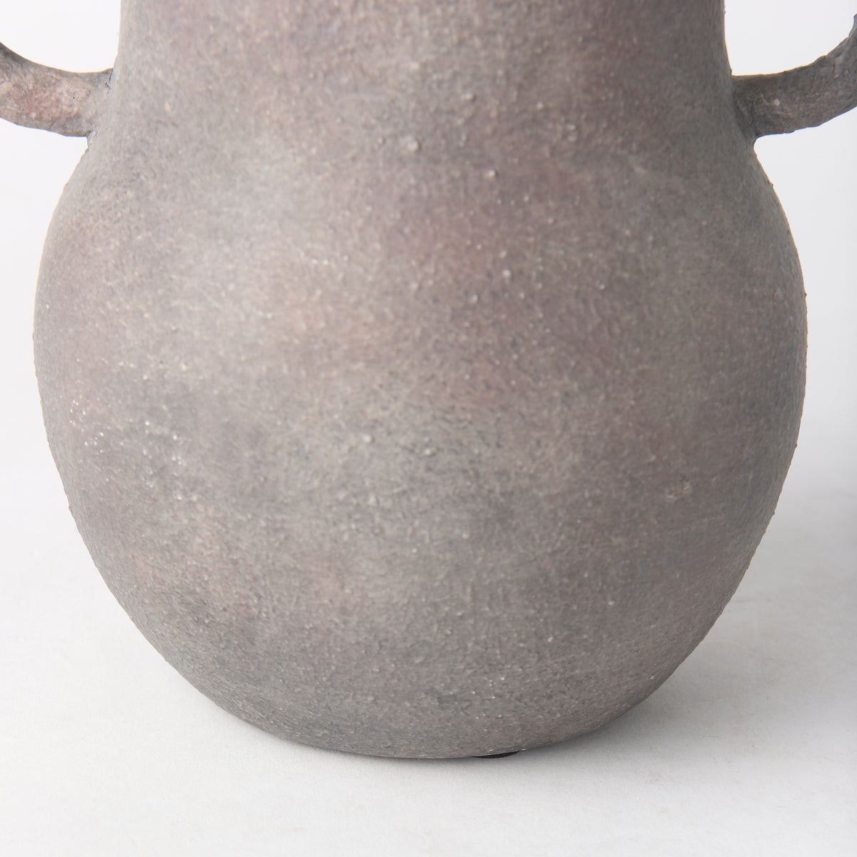 Armani 10.4H Brown-Gray Double Ear Ceramic Vase-Vase-DECOROLALA