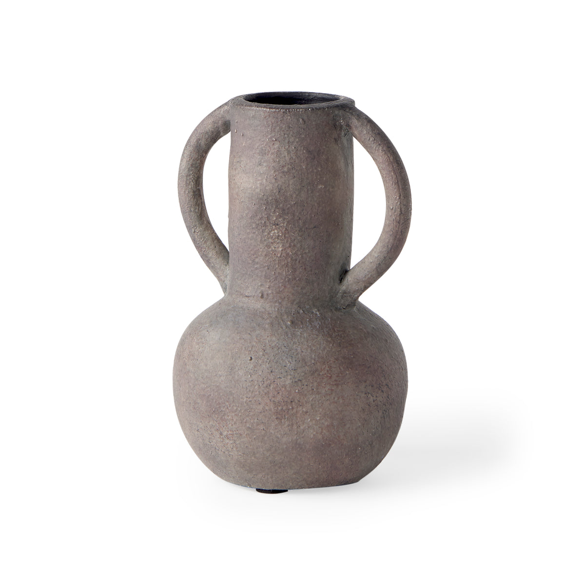 Armani 6.7H Brown-Gray Double Ear Vase-Vase-DECOROLALA