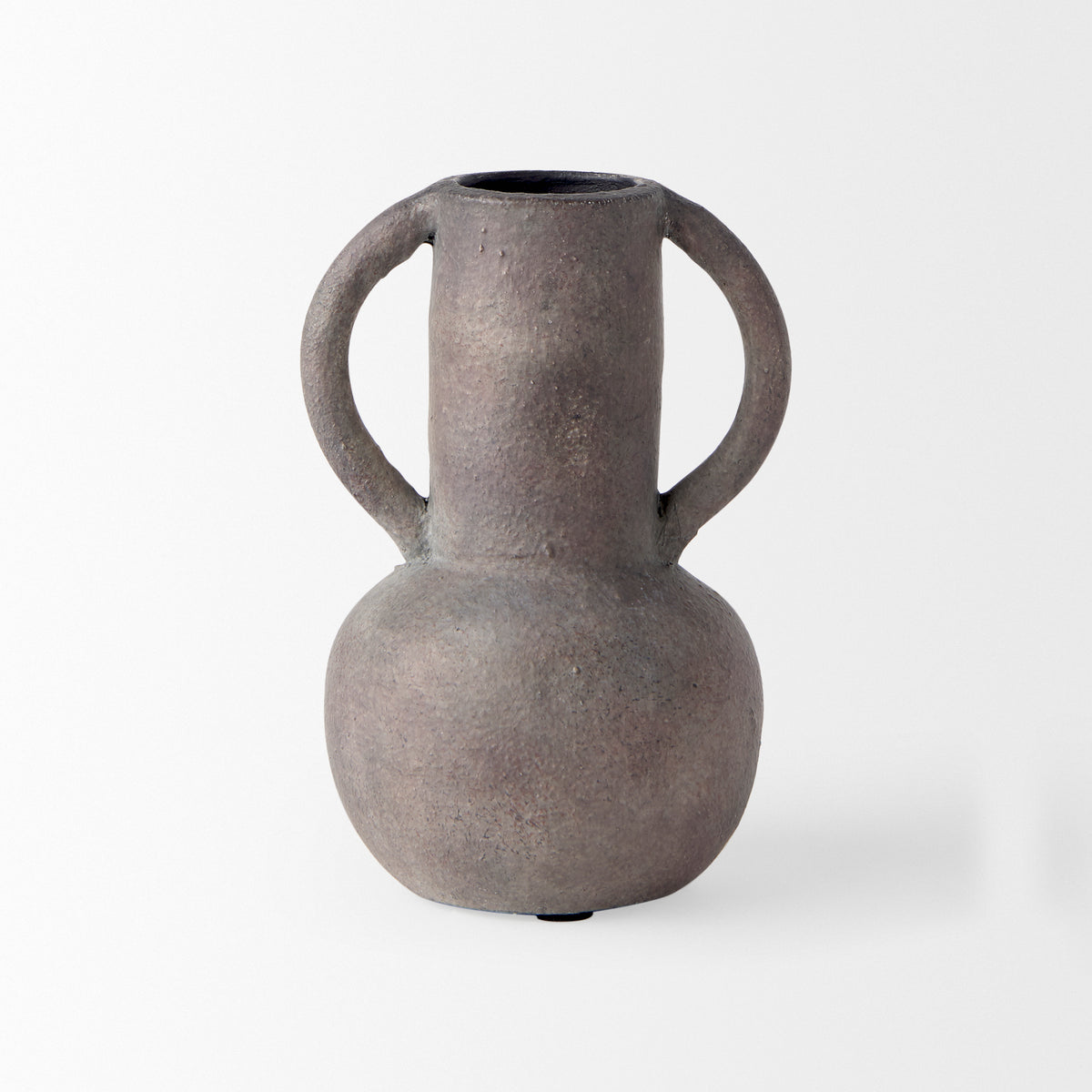Armani 6.7H Brown-Gray Double Ear Vase-Vase-DECOROLALA