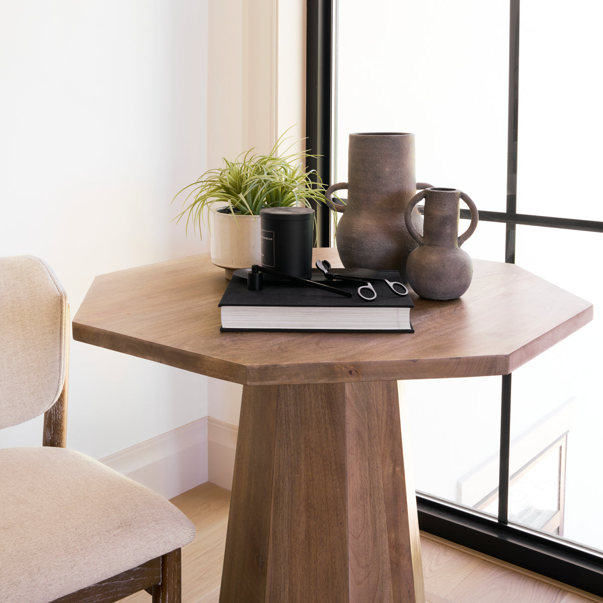 Armani 6.7H Brown-Gray Double Ear Vase-Vase-DECOROLALA