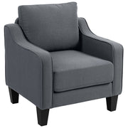 Armchair Modern Accent Chair Charcoal Grey-DECOROLALA