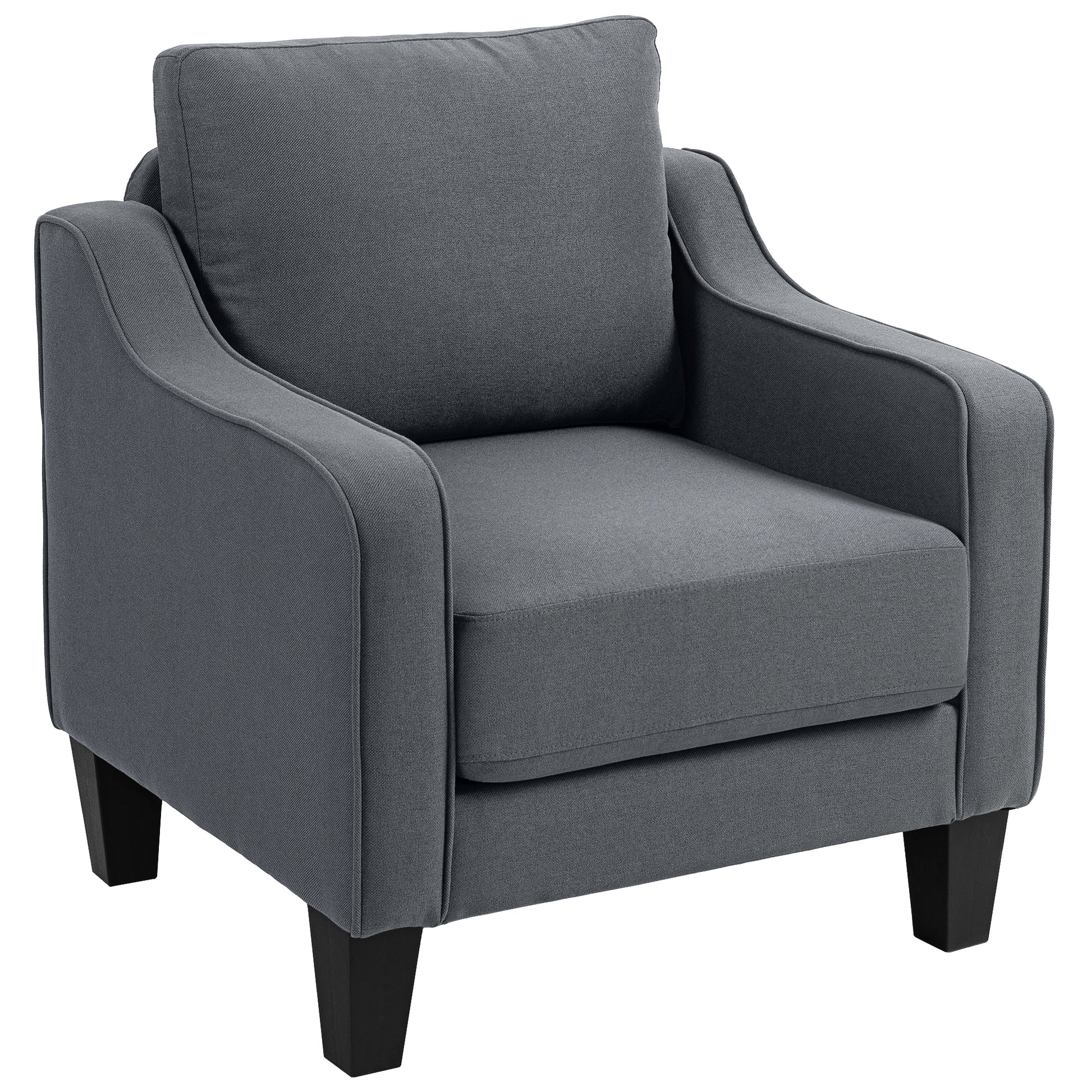 Armchair Modern Accent Chair Charcoal Grey-DECOROLALA