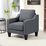 Armchair Modern Accent Chair Charcoal Grey-DECOROLALA