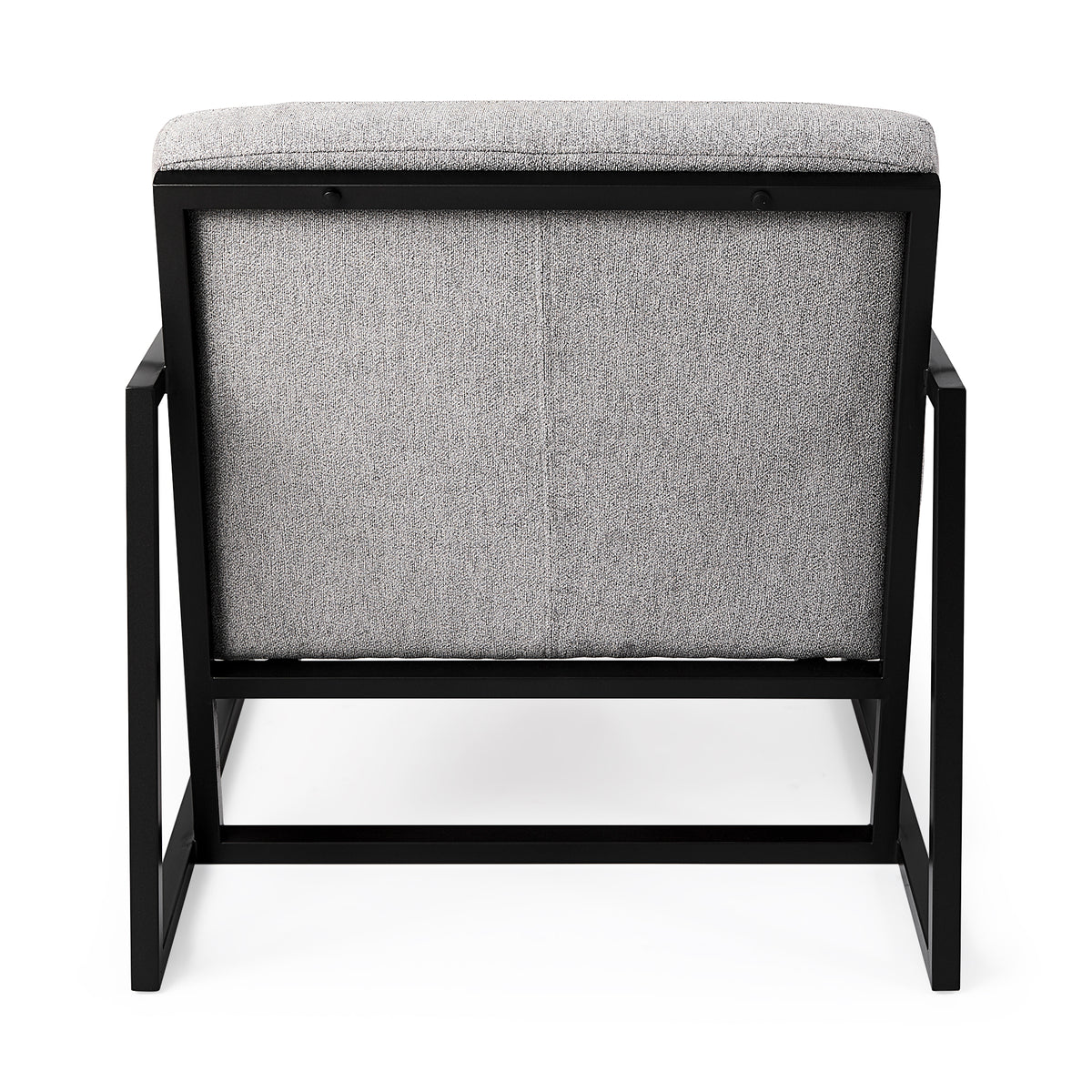 Armelle Accent Chair - Gray Fabric Black Metal Frame-Accent Chairs-DECOROLALA