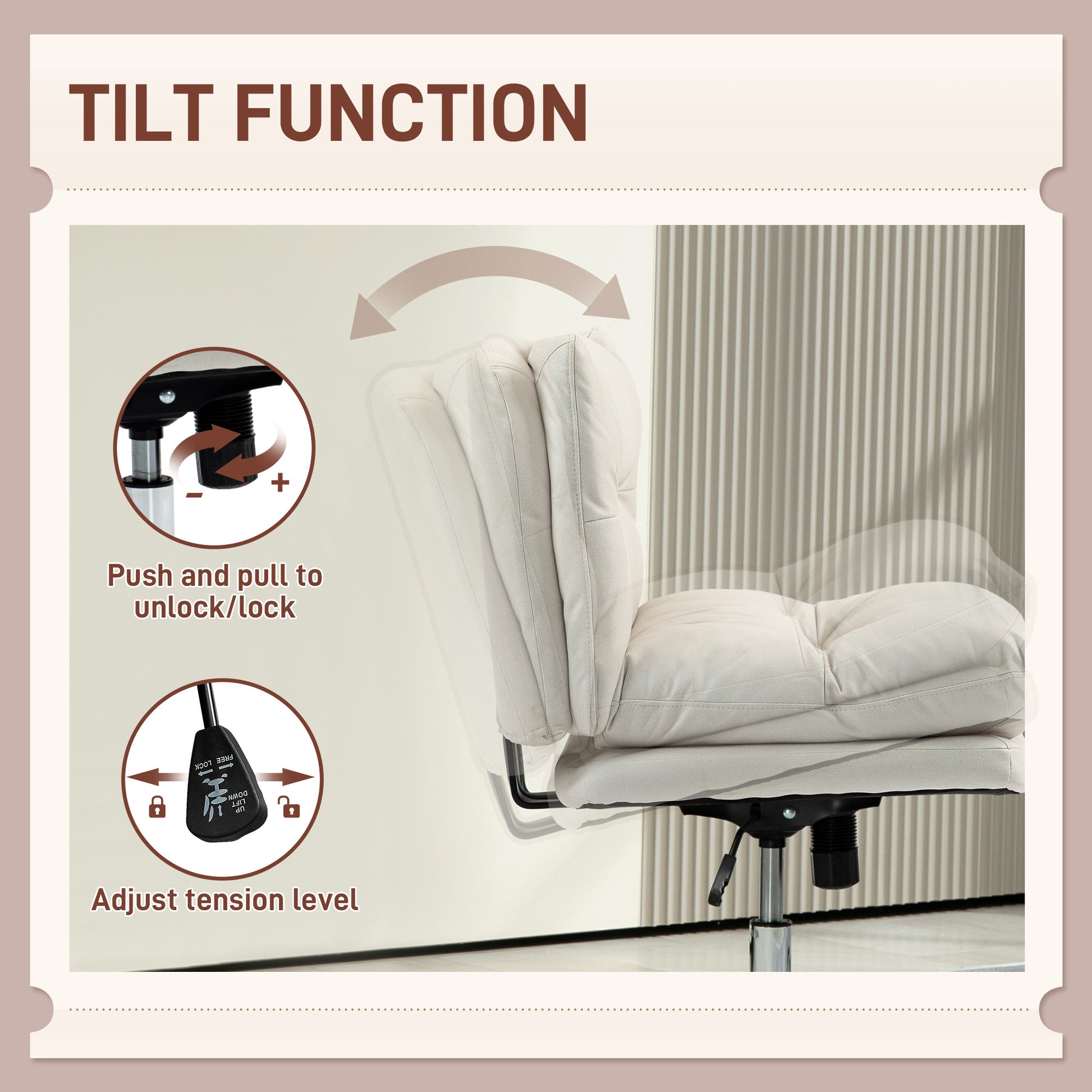 Armless Criss Cross Office Chair - Light Grey Microfiber-Office Products > Office Furniture > Office Chairs > Task Chairs-DECOROLALA