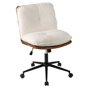 Armless Home Office Chair with Rocking Backrest-Armless Office Chairs-DECOROLALA