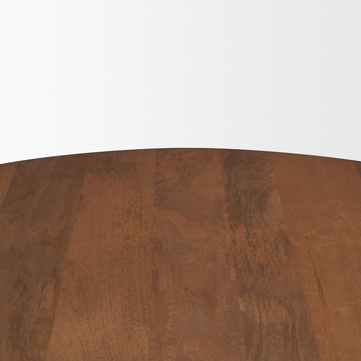 Arno Warm Mid-Brown Wood Sculptural Round Coffee Table-Coffee Tables-DECOROLALA