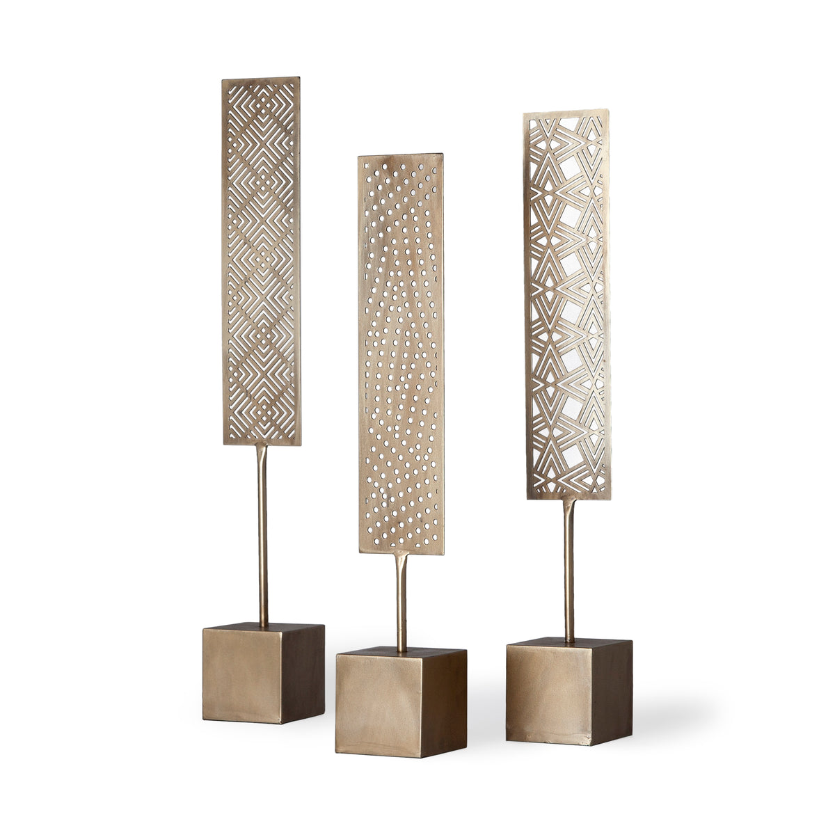 Arondale (Set of 3) 4L x 12W Gold Cutout Decorative Objects-Objects-DECOROLALA