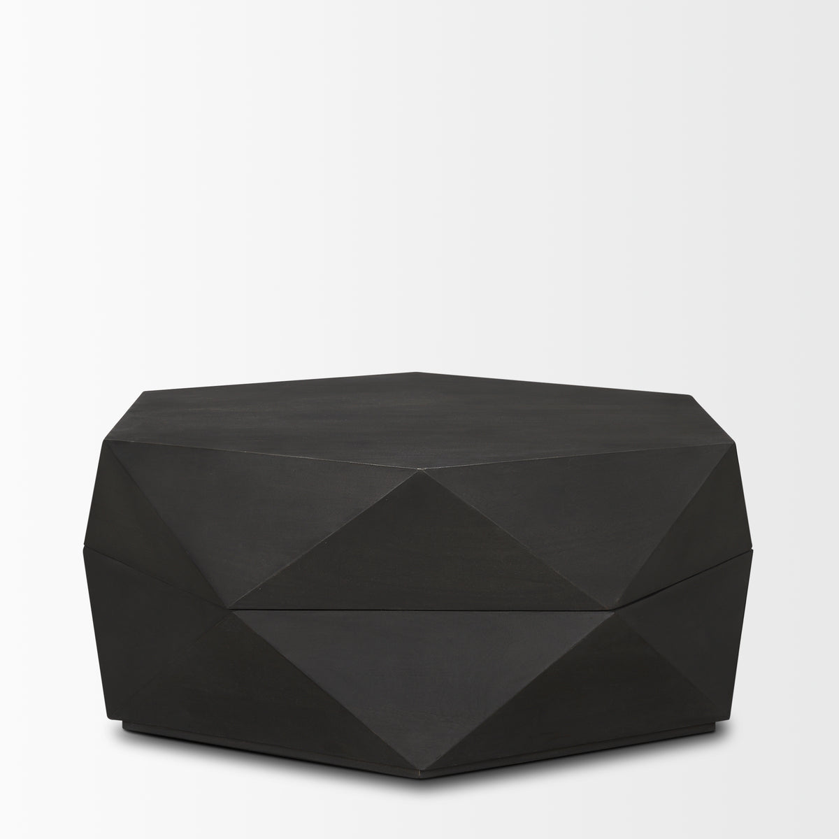Arreto 36" Hexagonal Hinged Solid Wood Top and Base Coffee Table-Coffee Tables-DECOROLALA