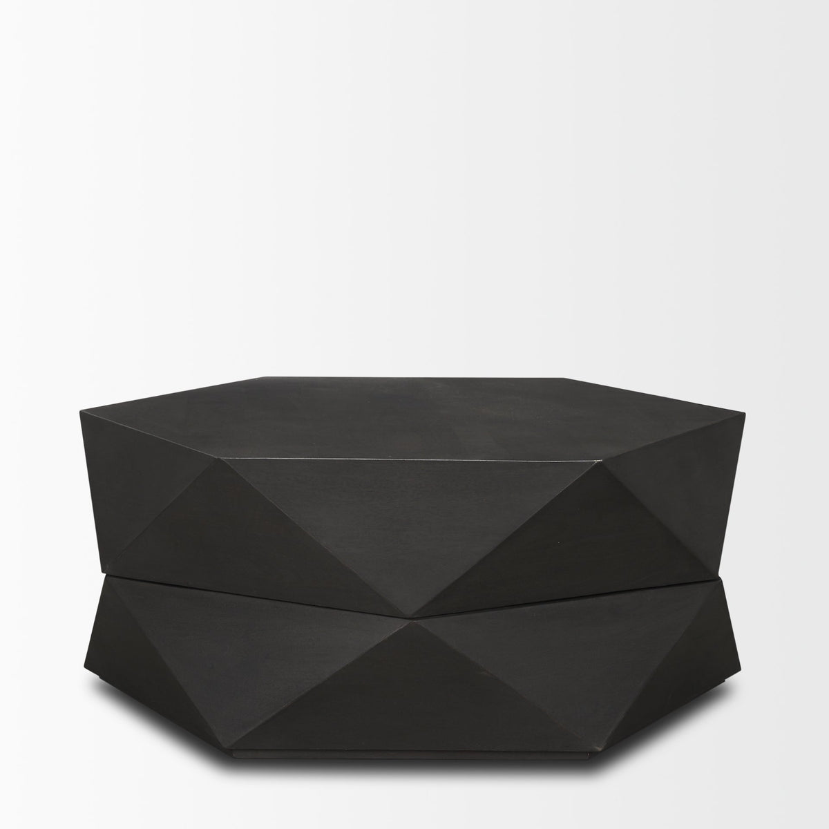 Arreto 36" Hexagonal Hinged Solid Wood Top and Base Coffee Table-Coffee Tables-DECOROLALA
