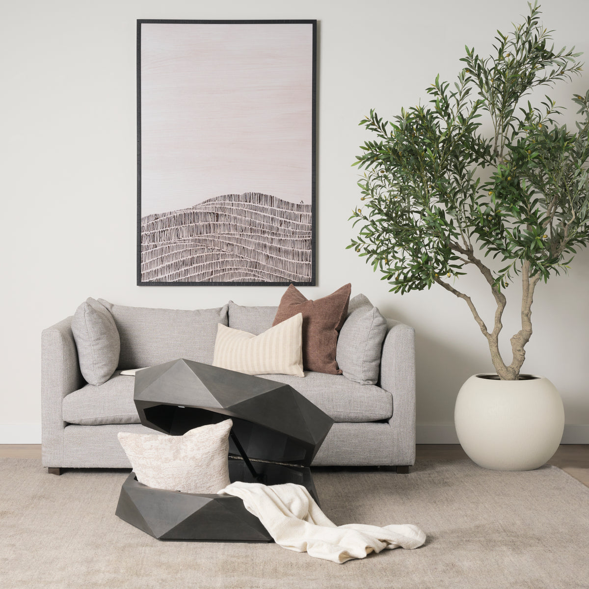 Arreto 36" Hexagonal Hinged Solid Wood Top and Base Coffee Table-Coffee Tables-DECOROLALA