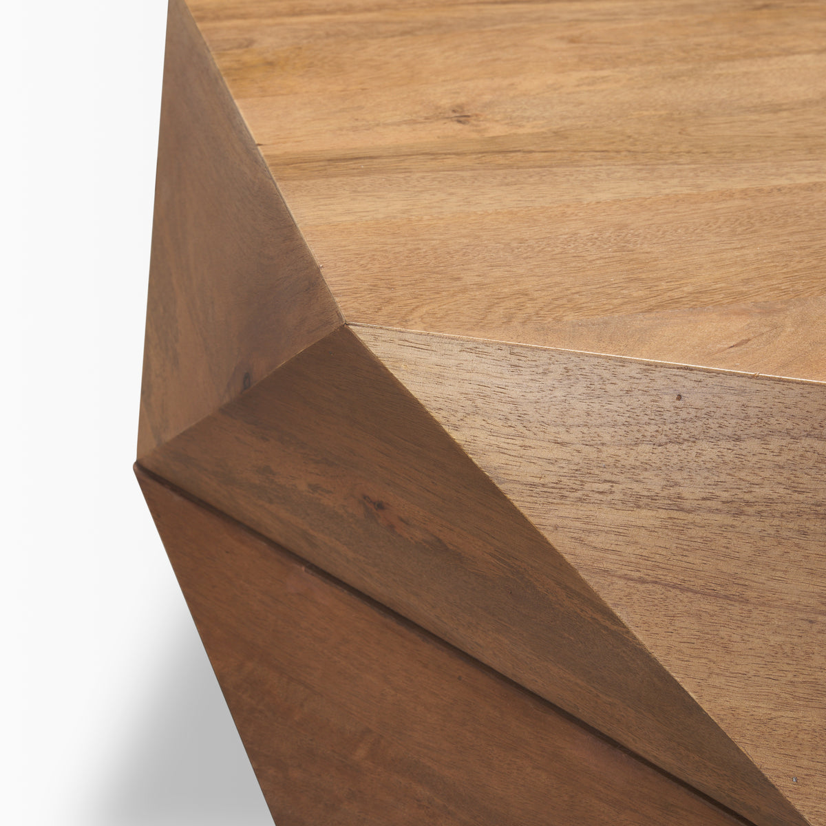 Arreto 36" Hexagonal Hinged Solid Wood Top and Base Coffee Table-Coffee Tables-DECOROLALA