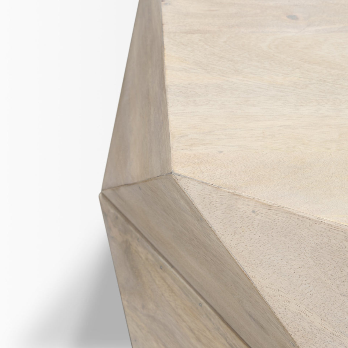 Arreto 36" Hexagonal Hinged Solid Wood Top and Base Coffee Table-Coffee Tables-DECOROLALA