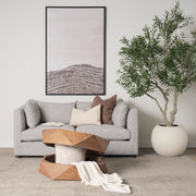 Arreto 36" Hexagonal Hinged Solid Wood Top and Base Coffee Table-Coffee Tables-DECOROLALA