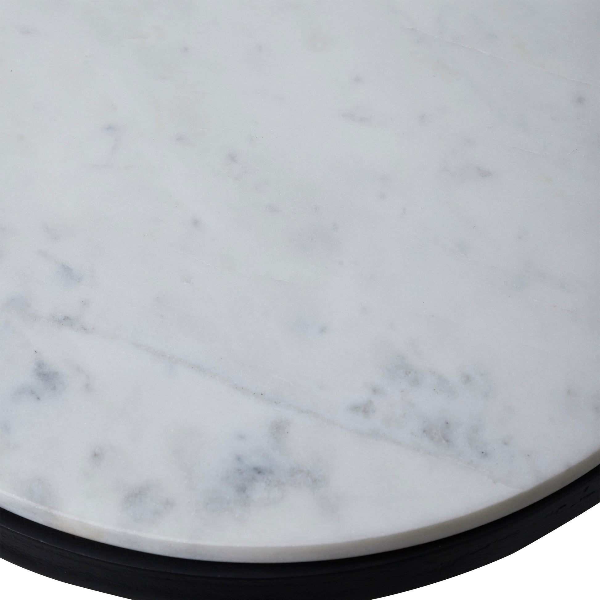 Arryn Indoor Cast Aluminum Side Table, Black-End Table-DECOROLALA