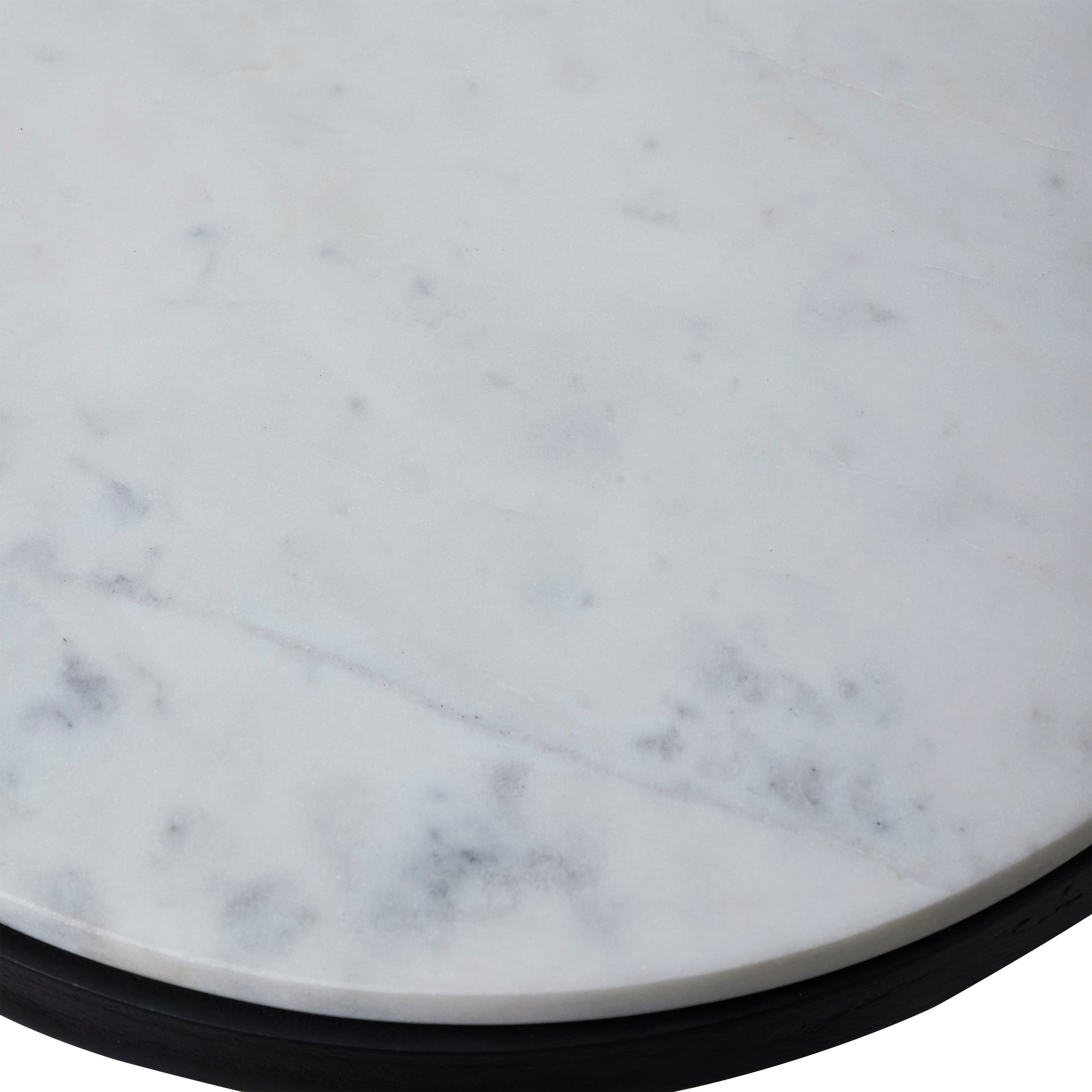 Arryn Indoor Cast Aluminum Side Table, Black-End Table-DECOROLALA