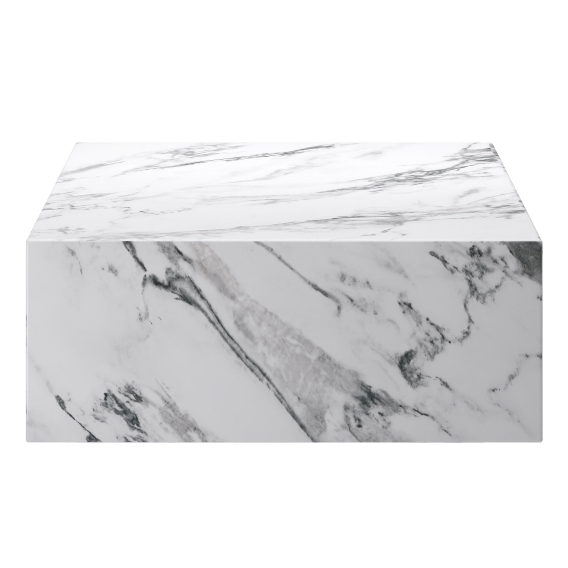 Artemis Coffee Table - Bulgari White Marble Finish-DECOROLALA