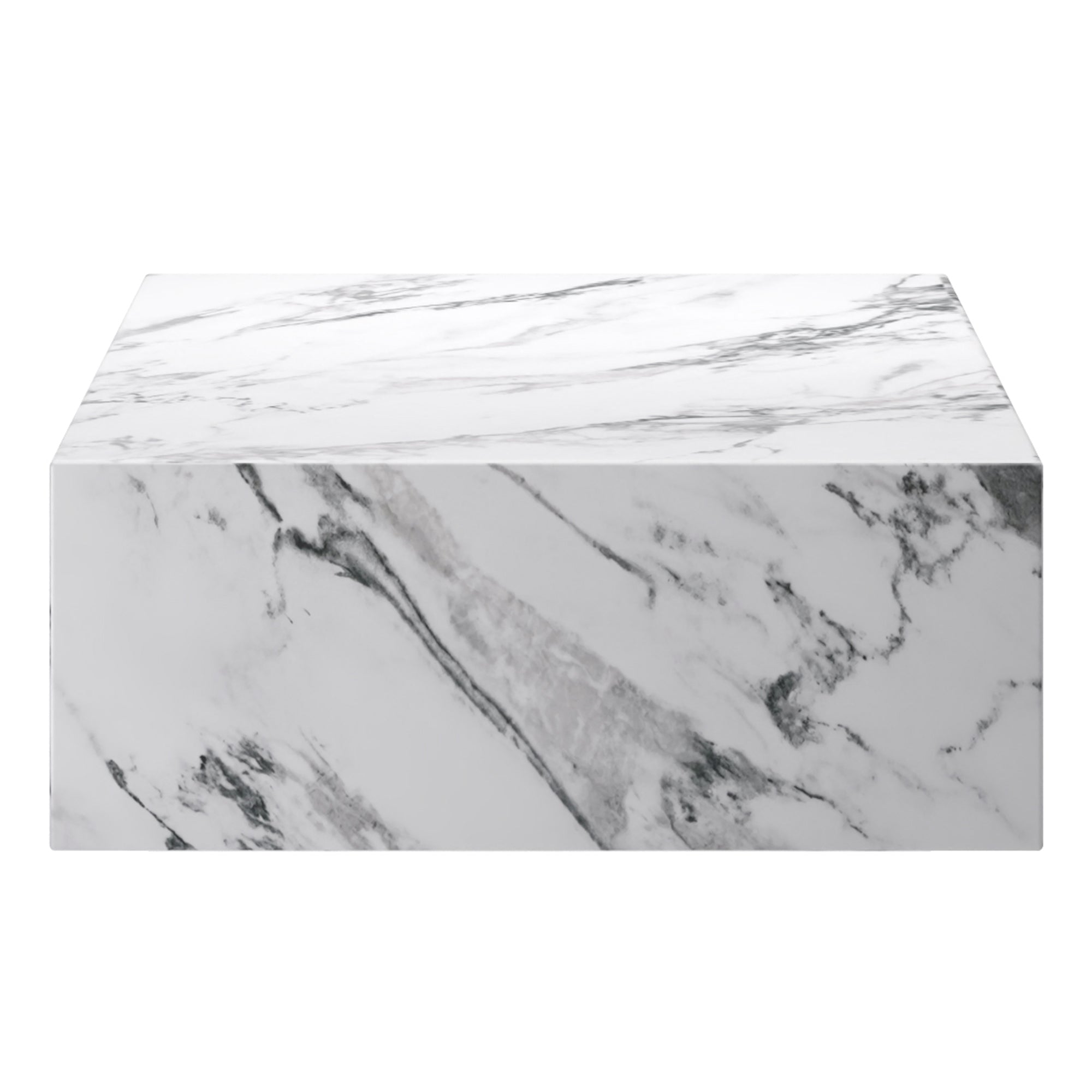 Artemis Coffee Table - Bulgari White Marble Finish-DECOROLALA