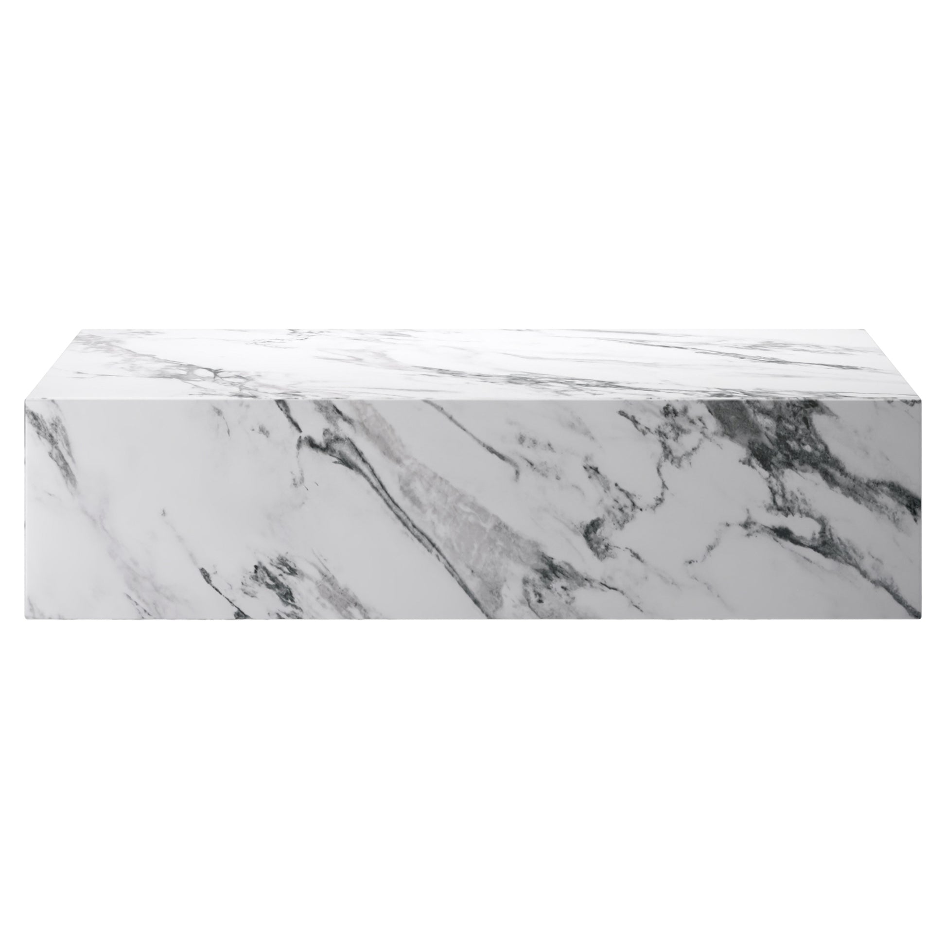 Artemis Coffee Table - Bulgari White Marble Finish-DECOROLALA