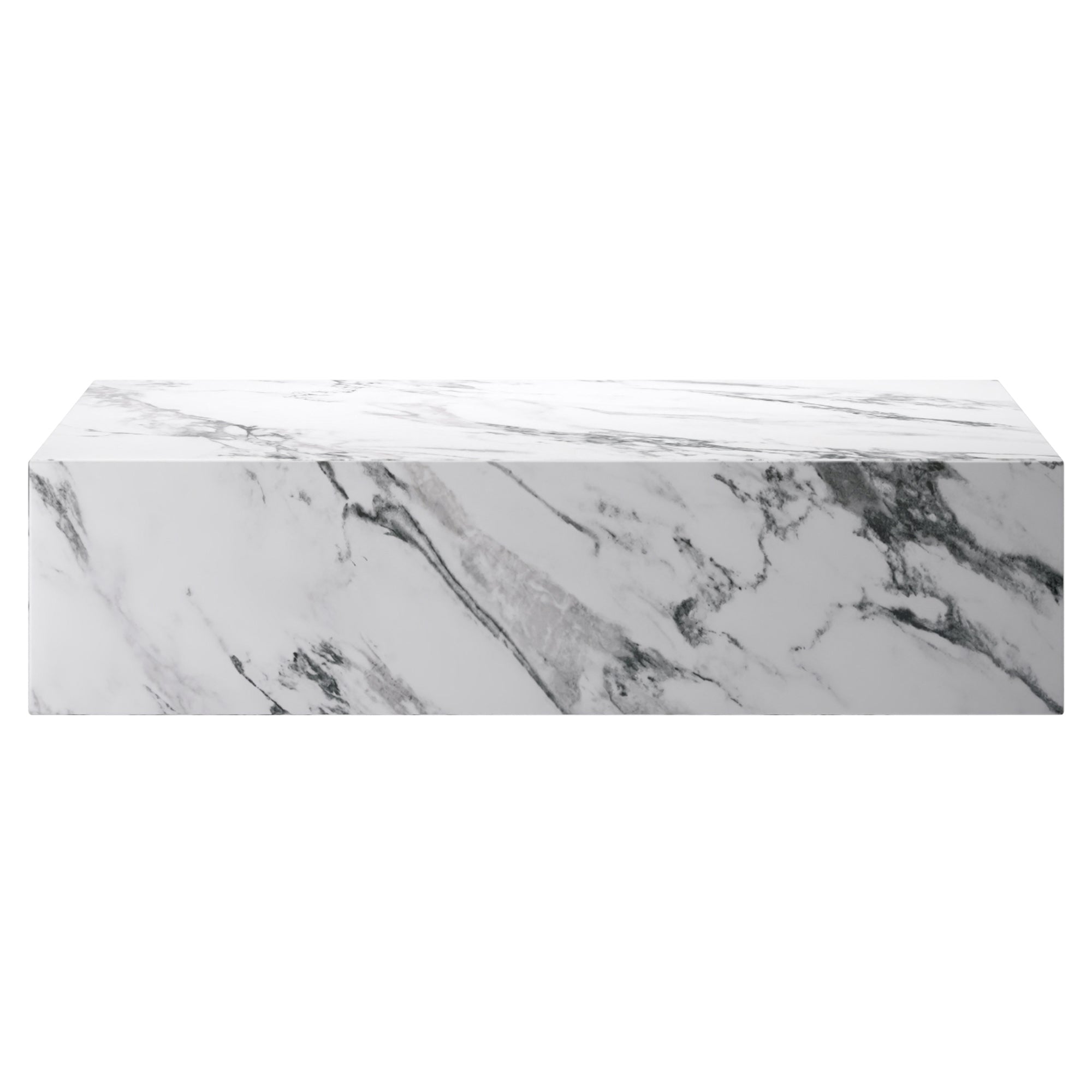 Artemis Coffee Table - Bulgari White Marble Finish-DECOROLALA