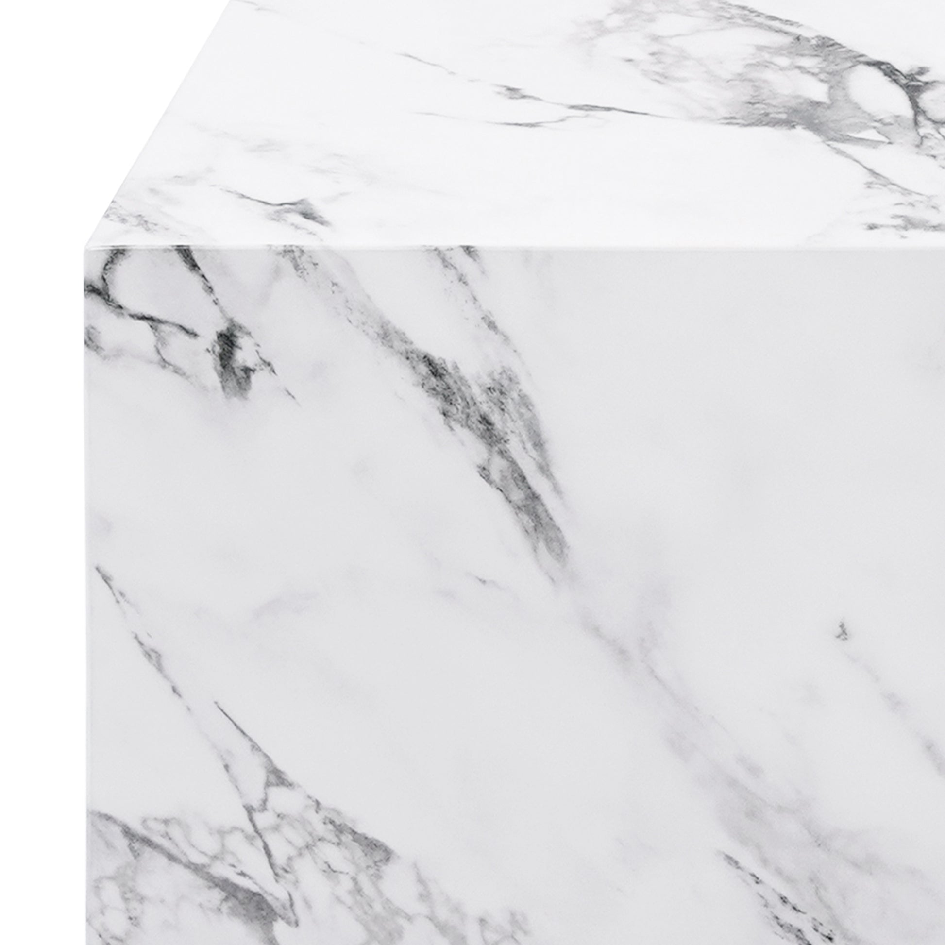 Artemis Coffee Table - Bulgari White Marble Finish-DECOROLALA