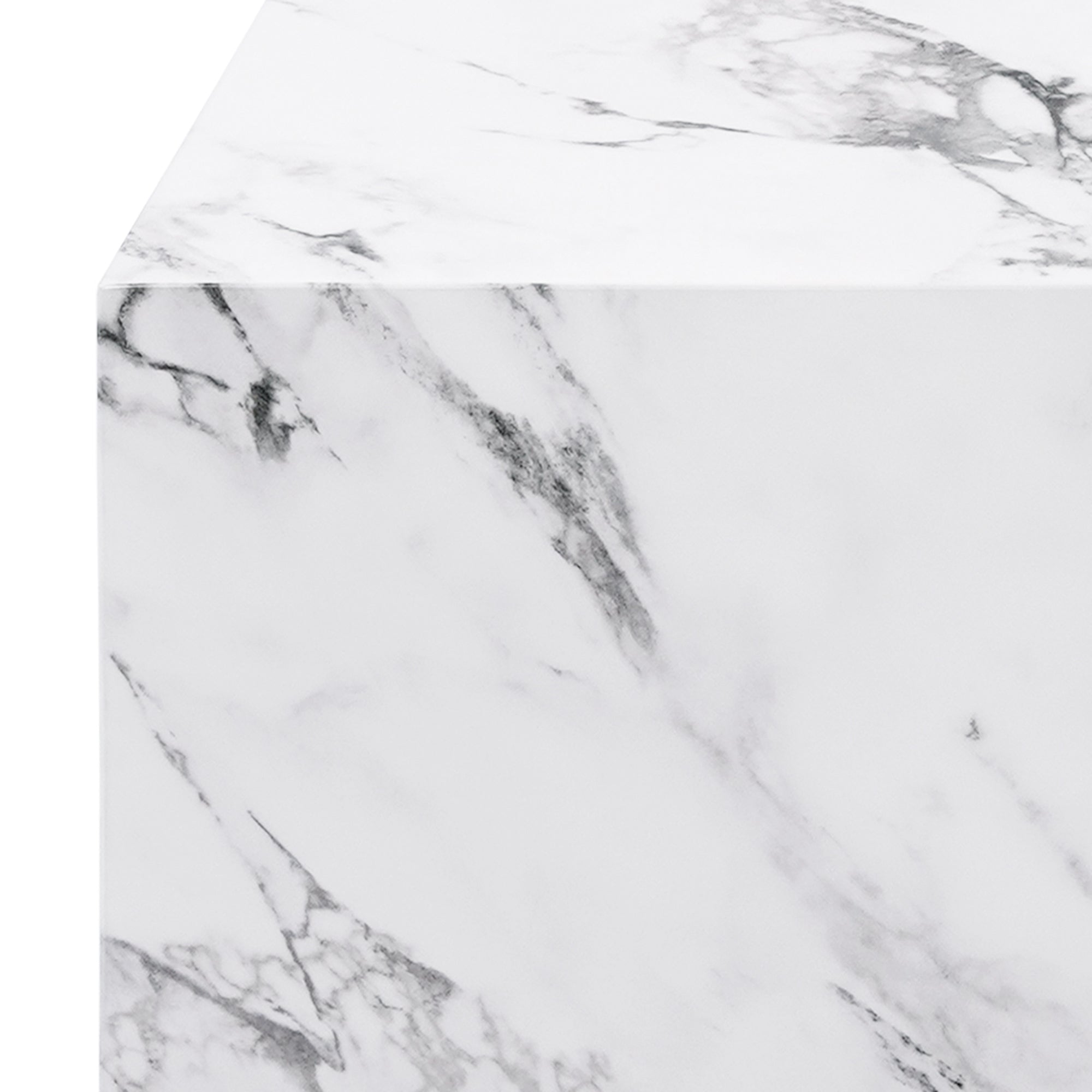 Artemis Coffee Table - Bulgari White Marble Finish-DECOROLALA