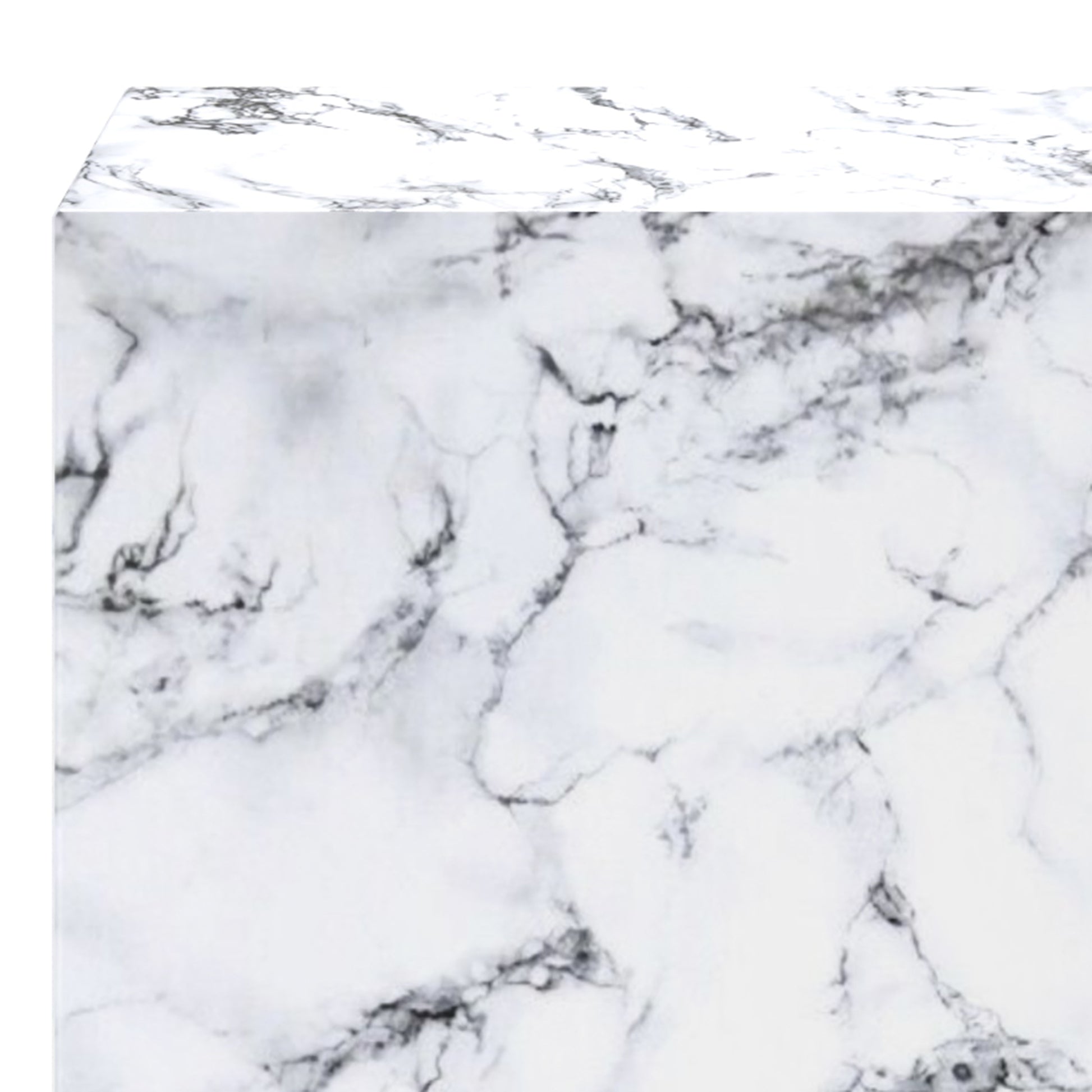 Artemis Tall Side Table - Bulgari White Marble Finish-DECOROLALA