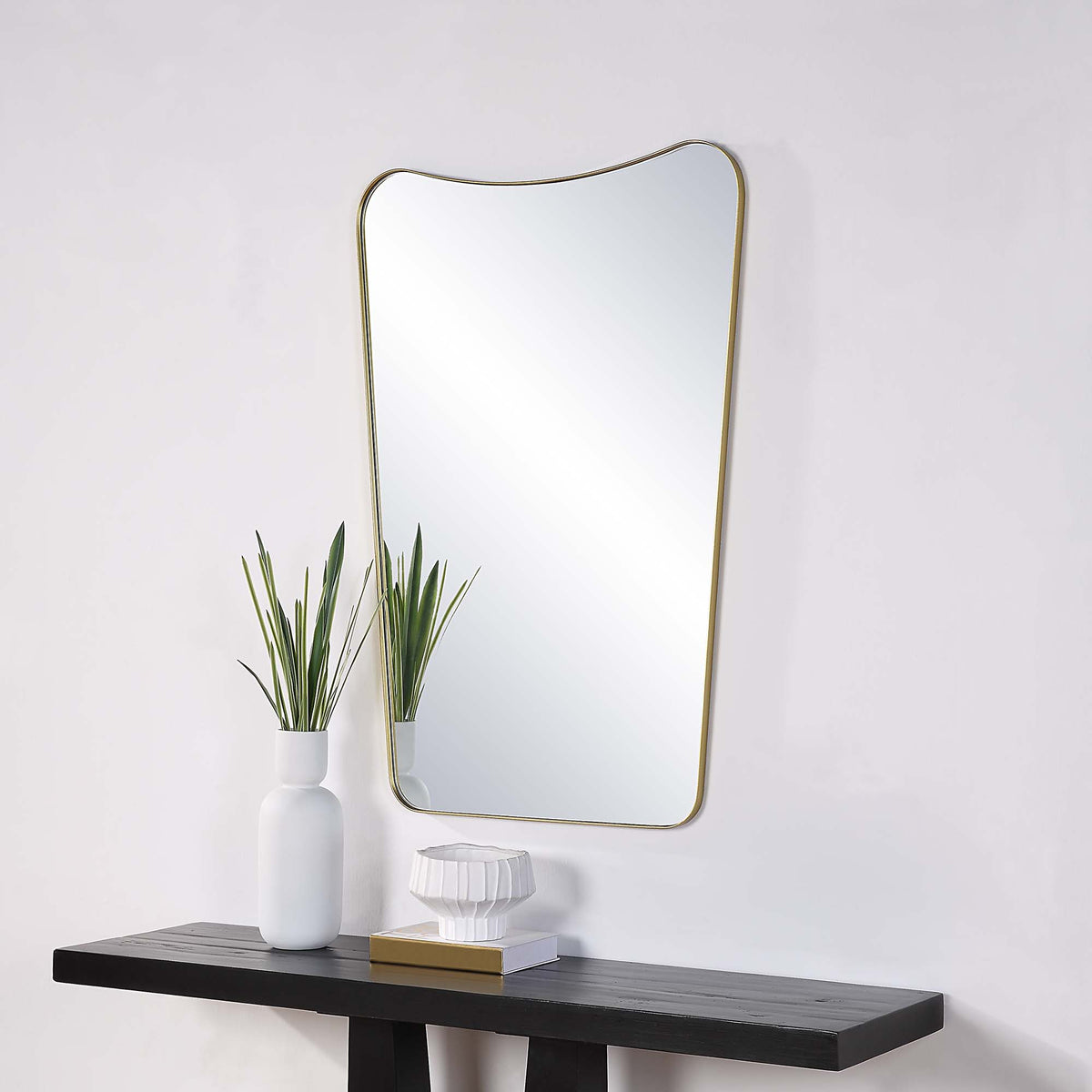 Artesia 45" Tall Rectangle Wall Mirror, Yellow-Mirrors-DECOROLALA