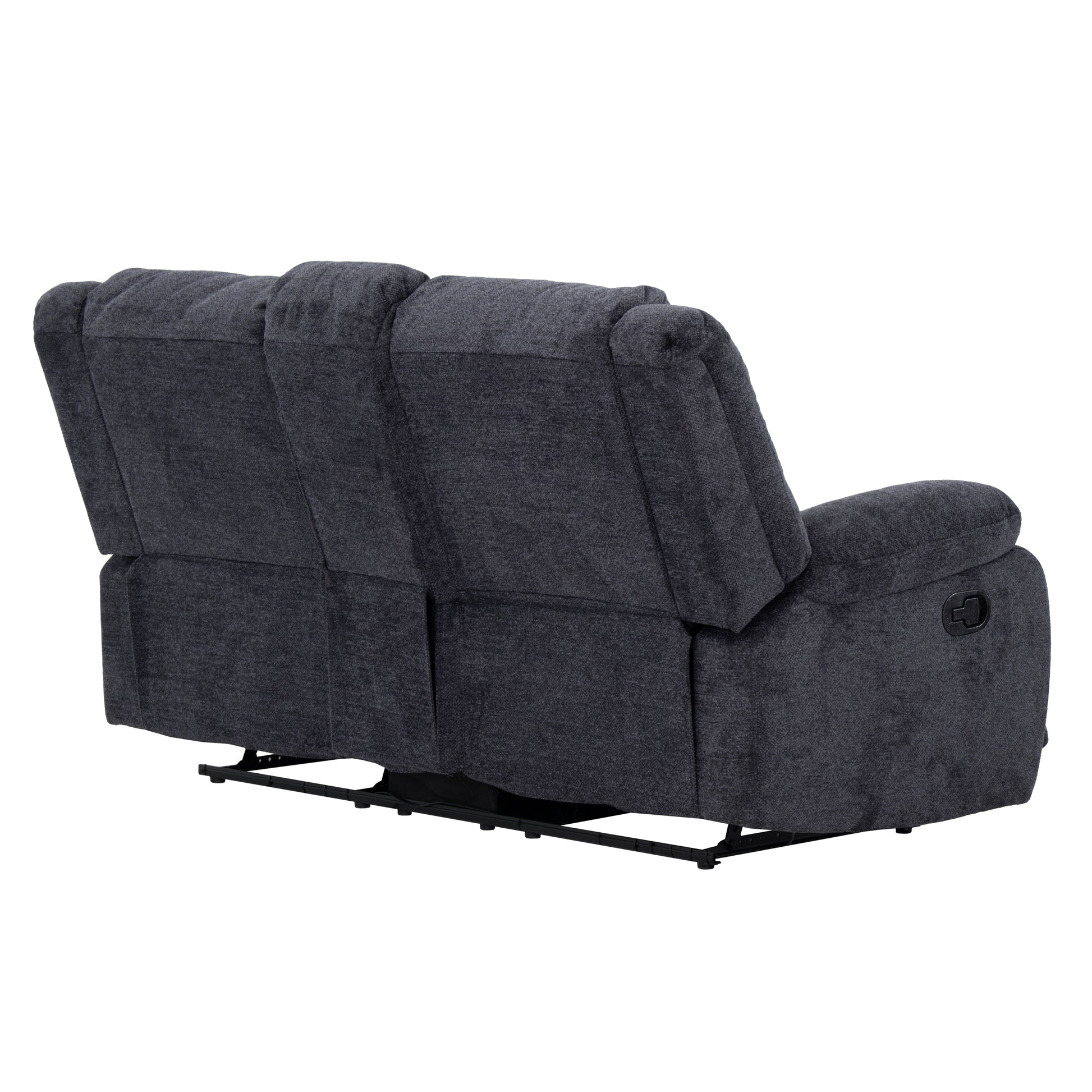 Arthur 76 in. Reclining Loveseat with Cupholder Console-Canvas Print-DECOROLALA