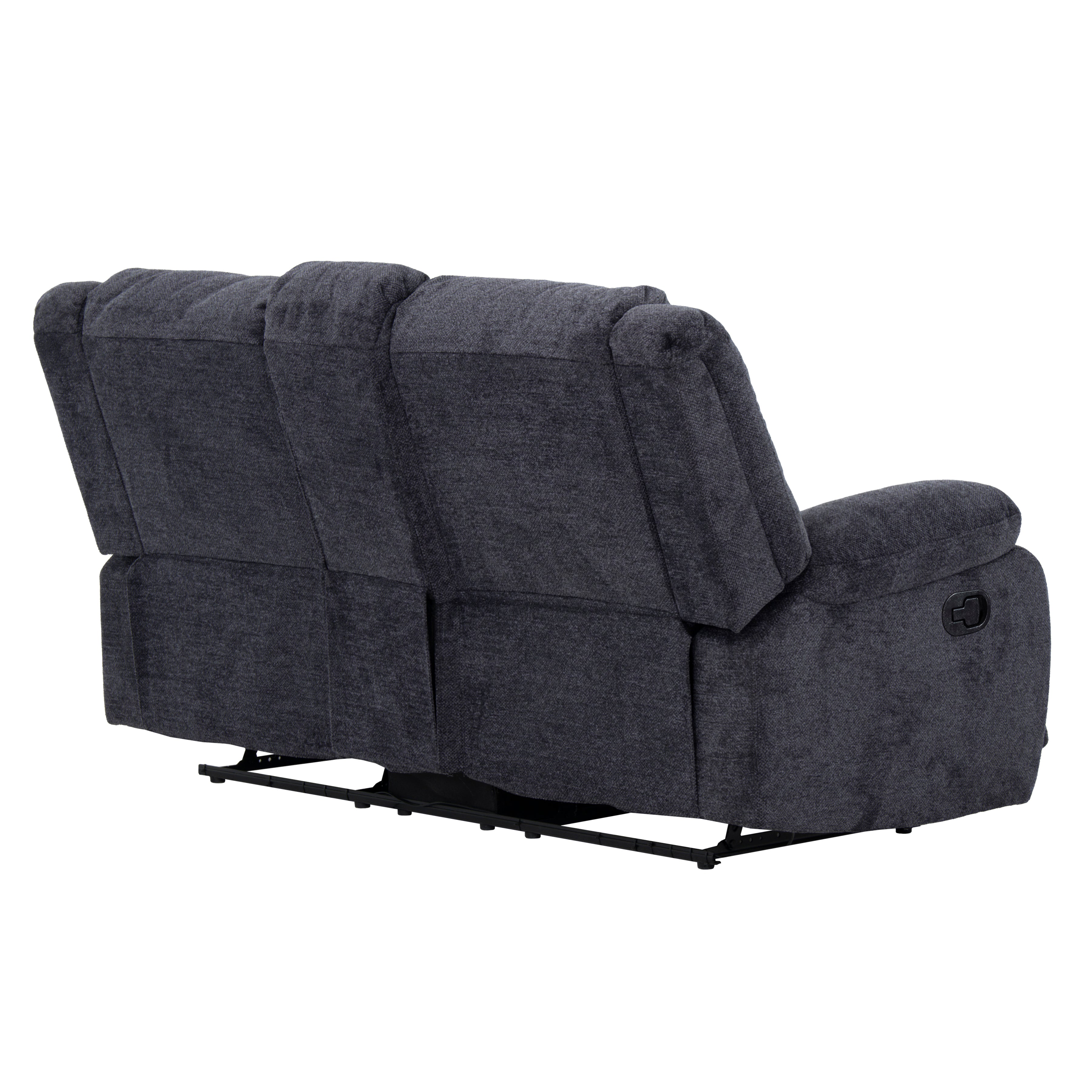 Arthur 76 in. Reclining Loveseat with Cupholder Console-Canvas Print-DECOROLALA