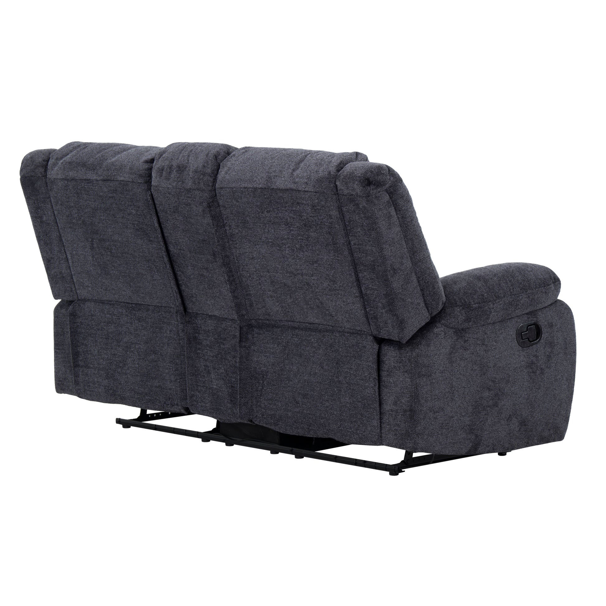 Arthur 76 in. Reclining Loveseat with Cupholder Console-Canvas Print-DECOROLALA