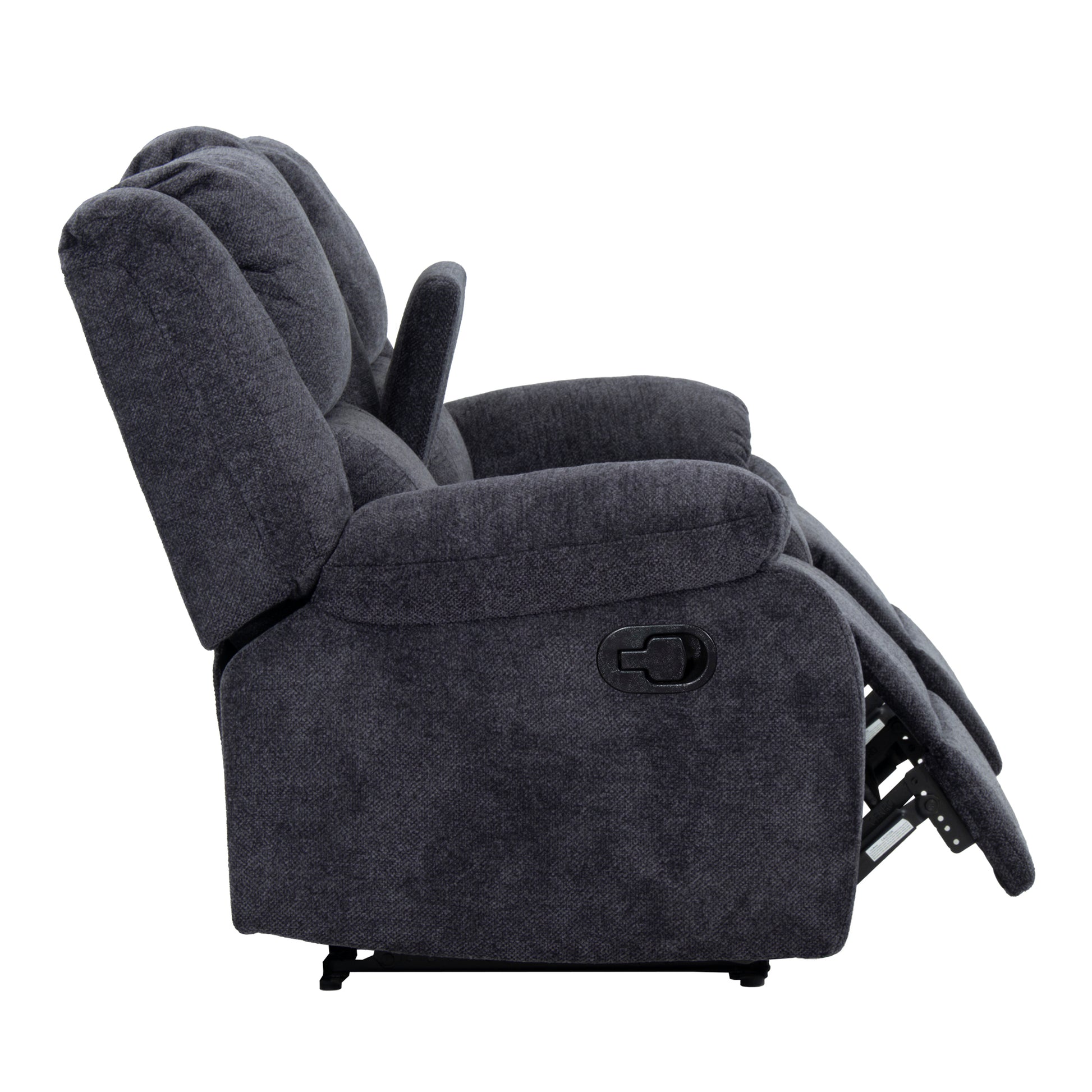 Arthur 76 in. Reclining Loveseat with Cupholder Console-Canvas Print-DECOROLALA