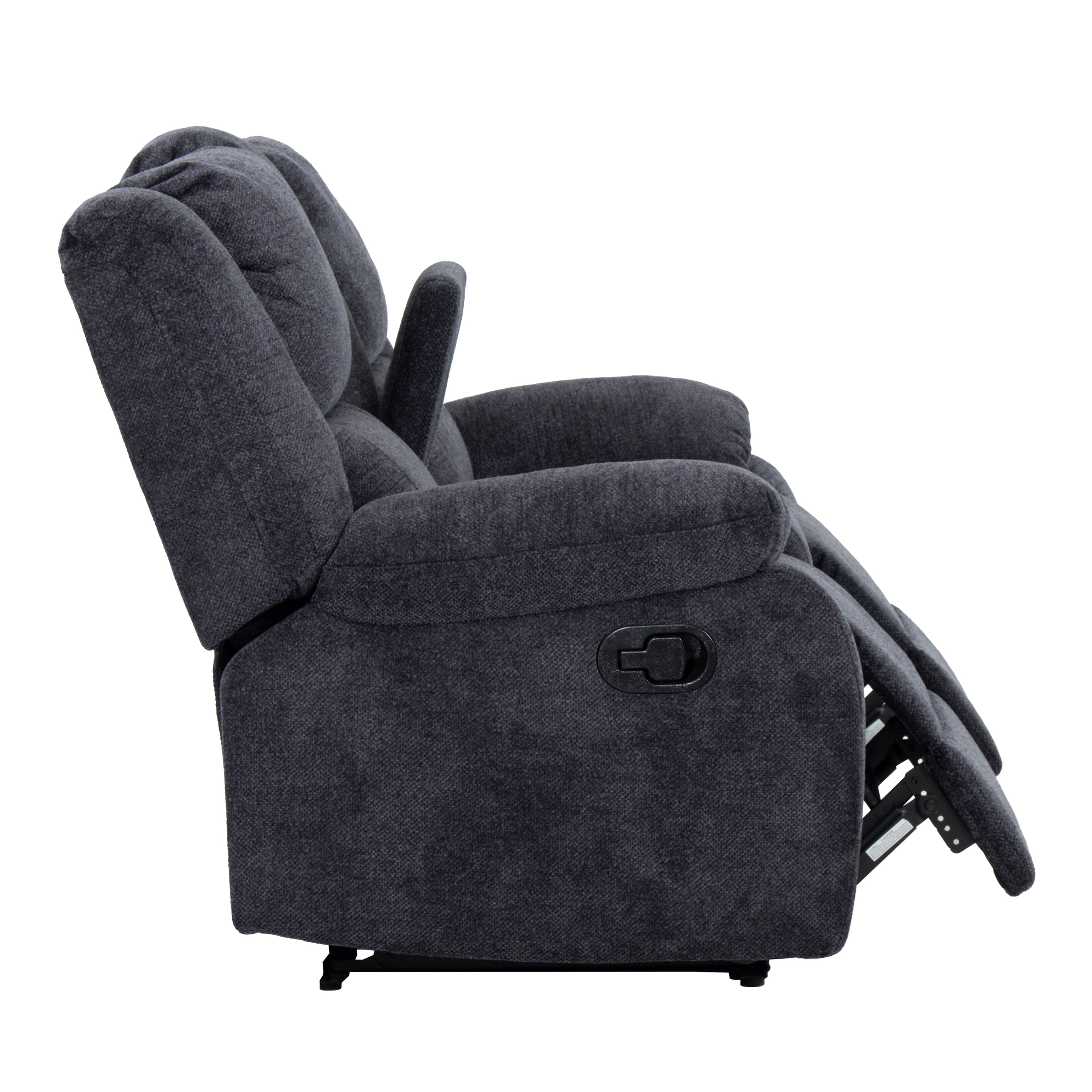 Arthur 76 in. Reclining Loveseat with Cupholder Console-Canvas Print-DECOROLALA